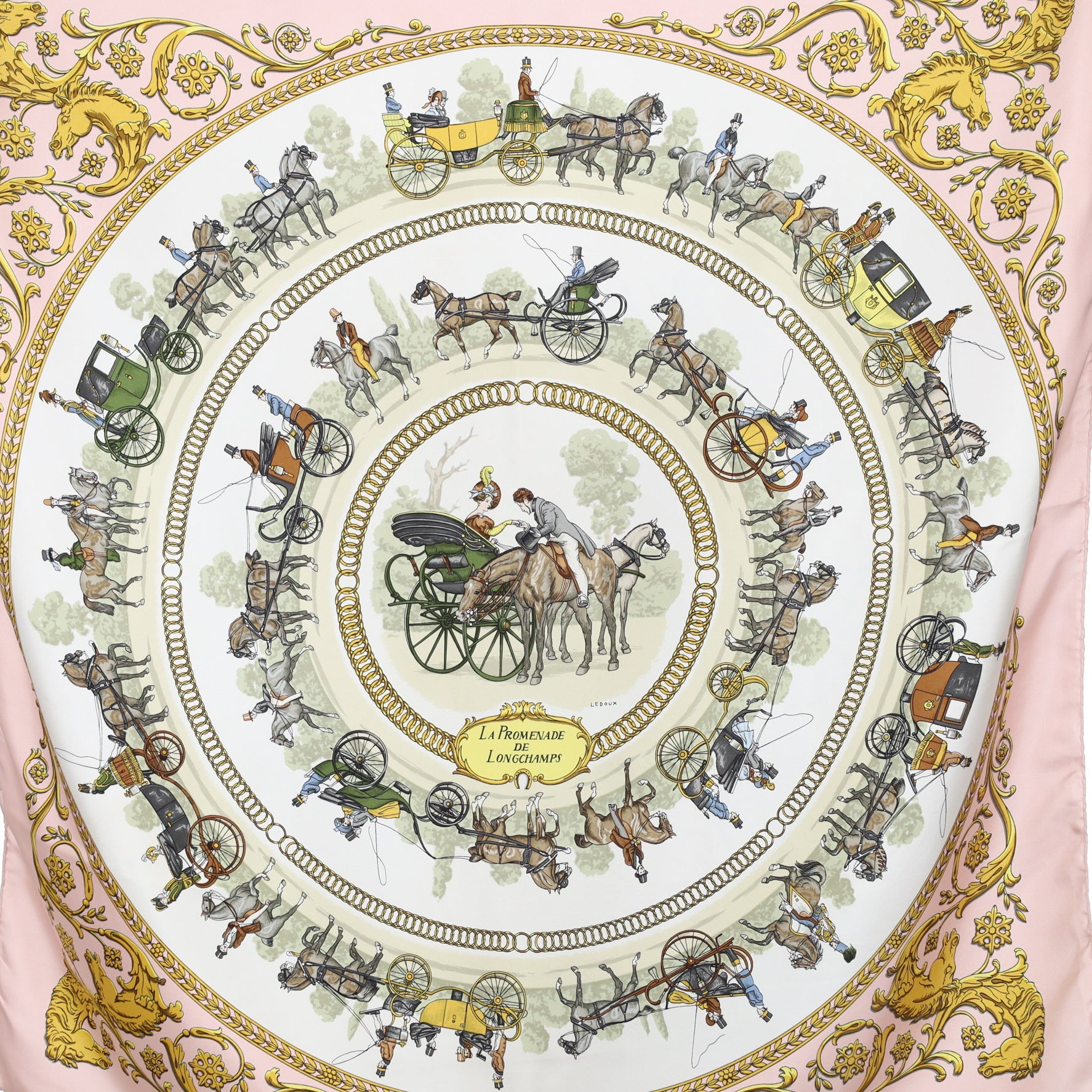Hermès La Promenade de Longchamps Silk Scarf