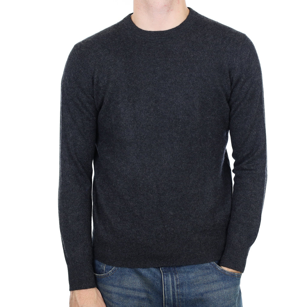 Men’s Strokesman’s Charcoal Grey Cashmere Crew Neck Jumper Medium