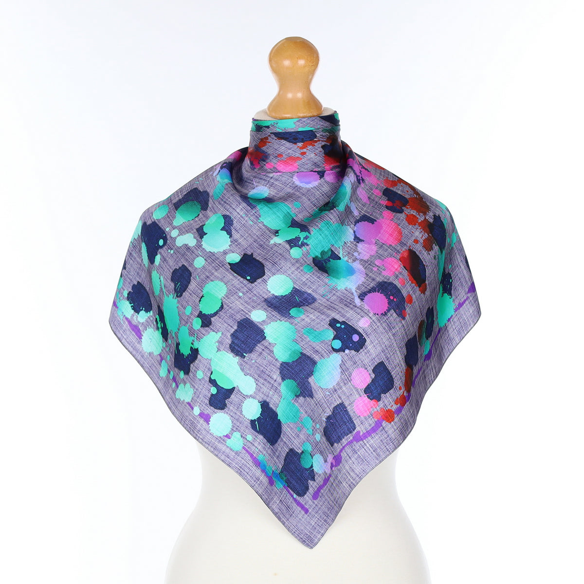 Paint Splatter Silk Scarf