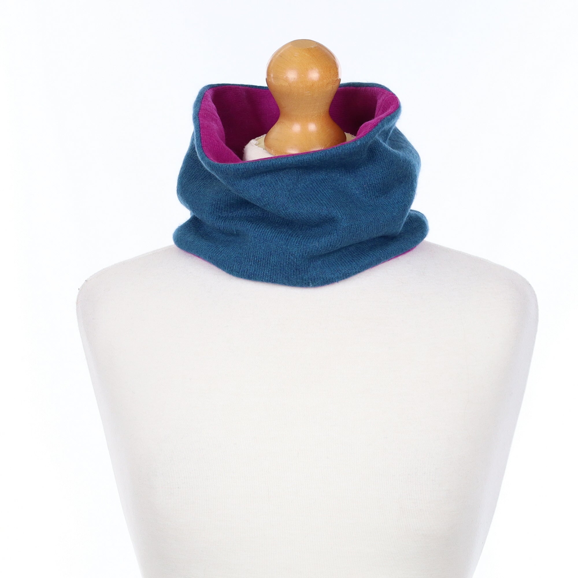 Teal and Magenta Purple Neck Warmer