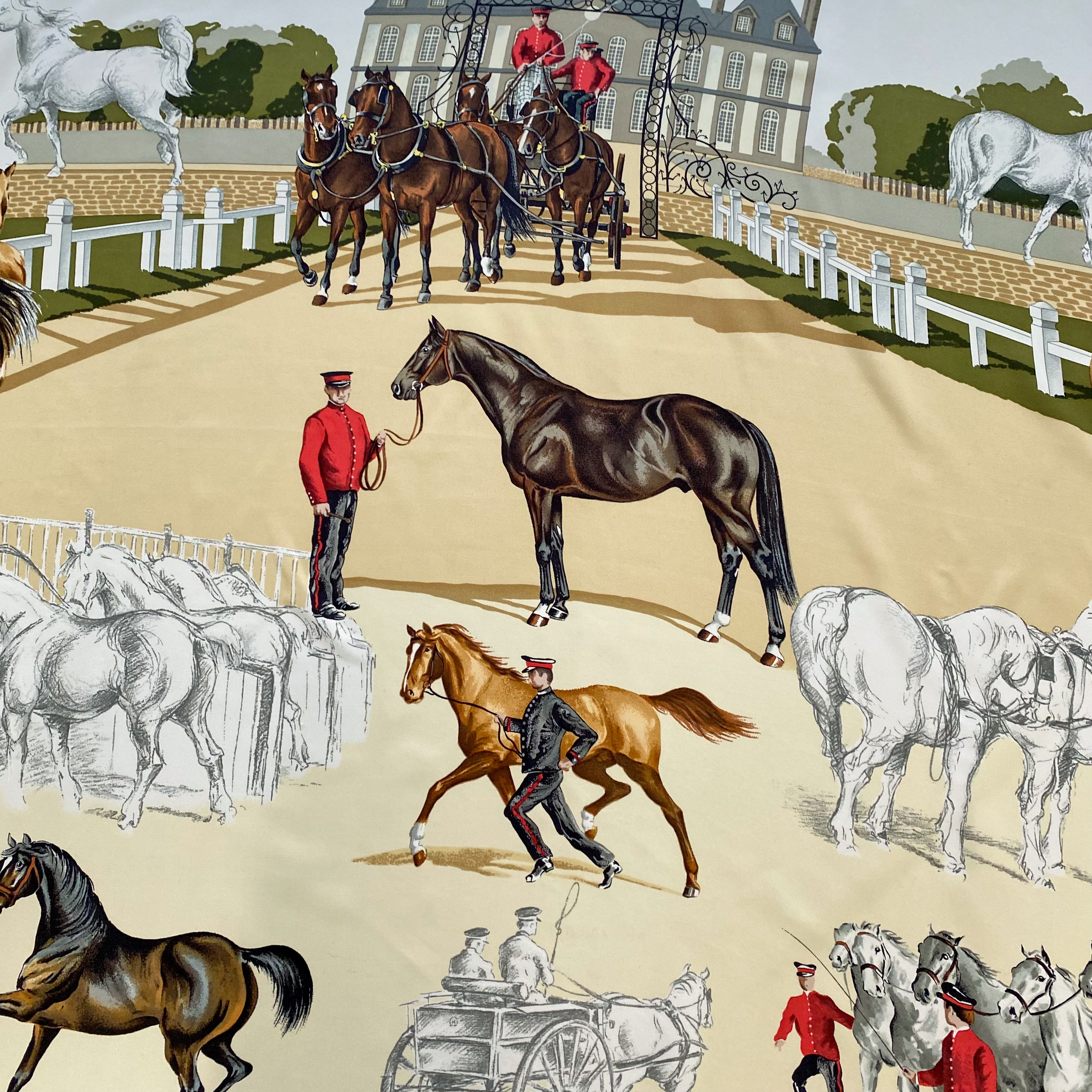Hermès Les Haras Nationaux Silk Scarf
