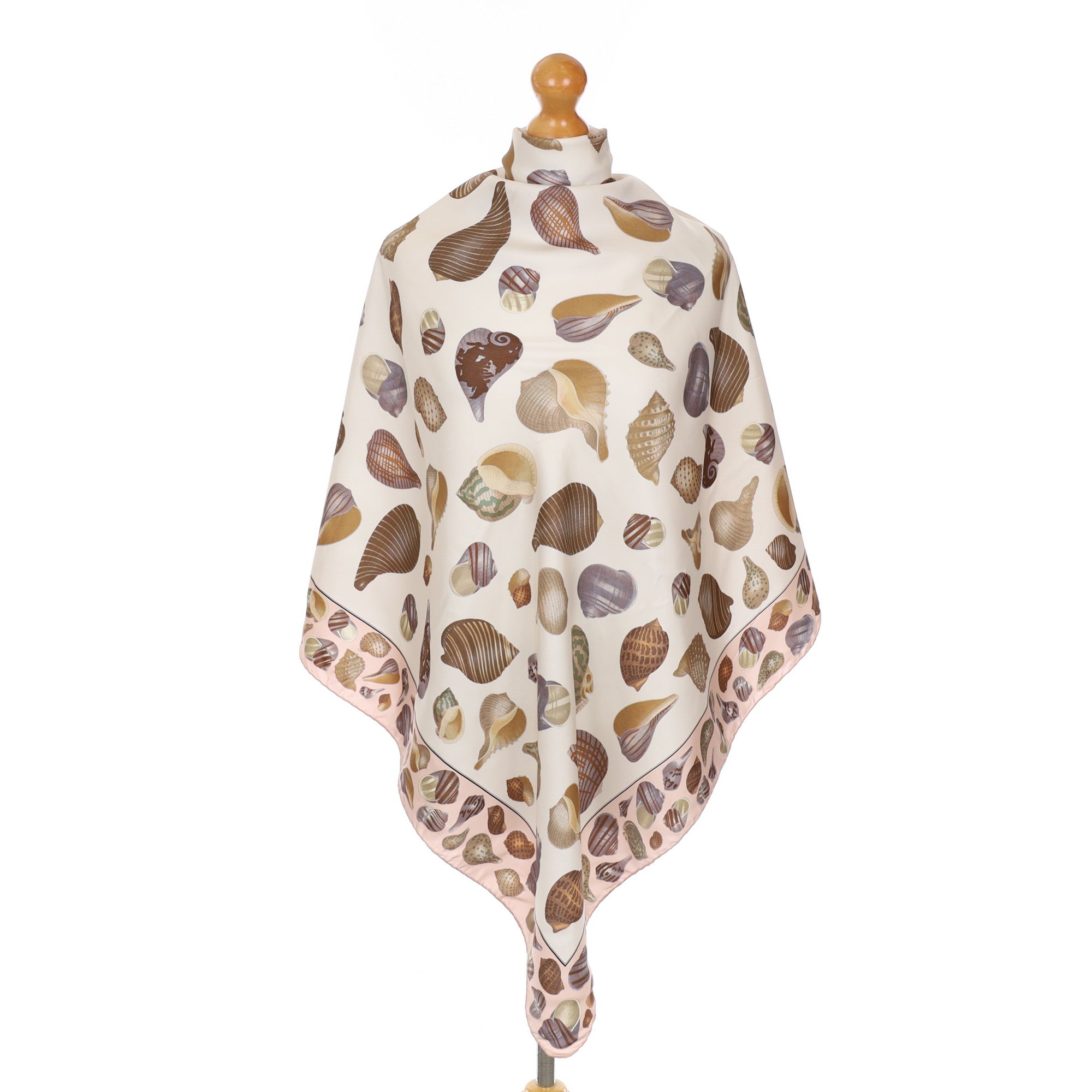 Calvin Klein Shell Design Silk Scarf