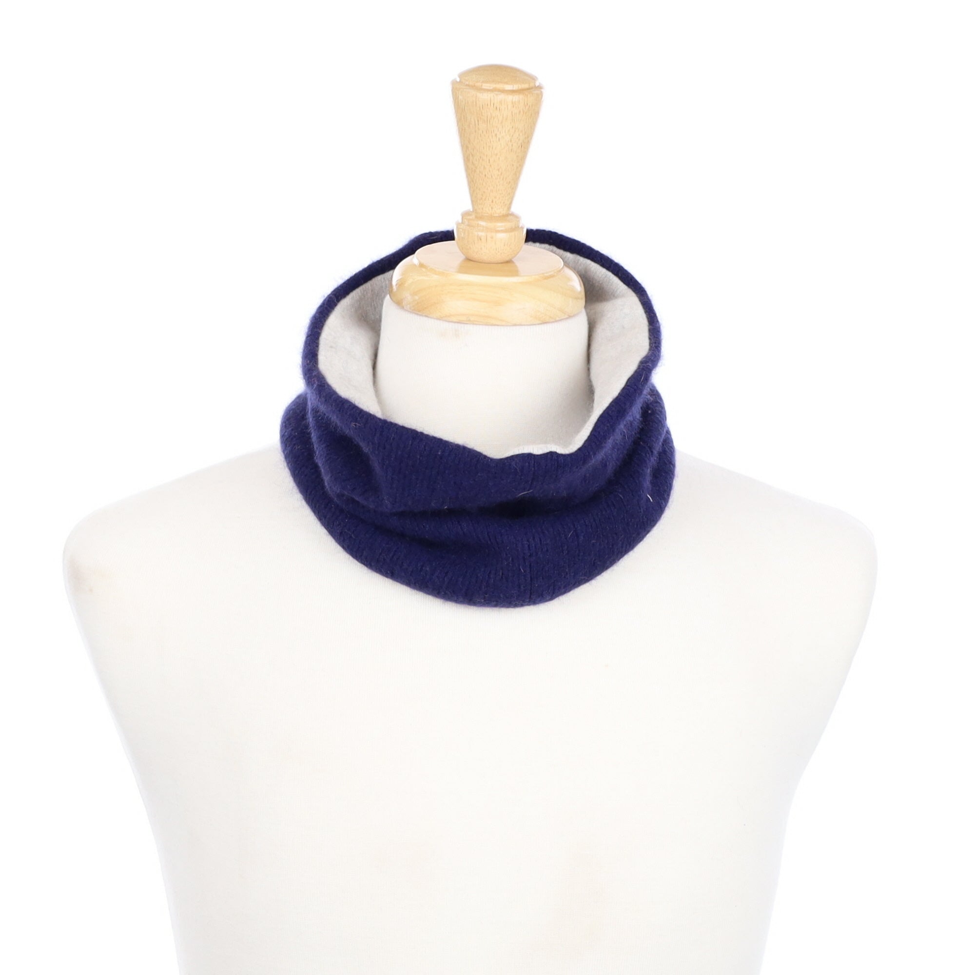 Navy and Frost Grey Neck Warmer