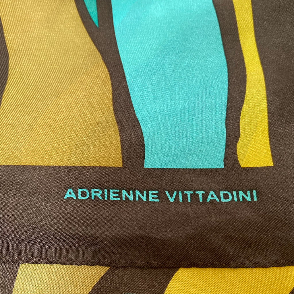 Adrienne Vittadini Abstract Silk Scarf