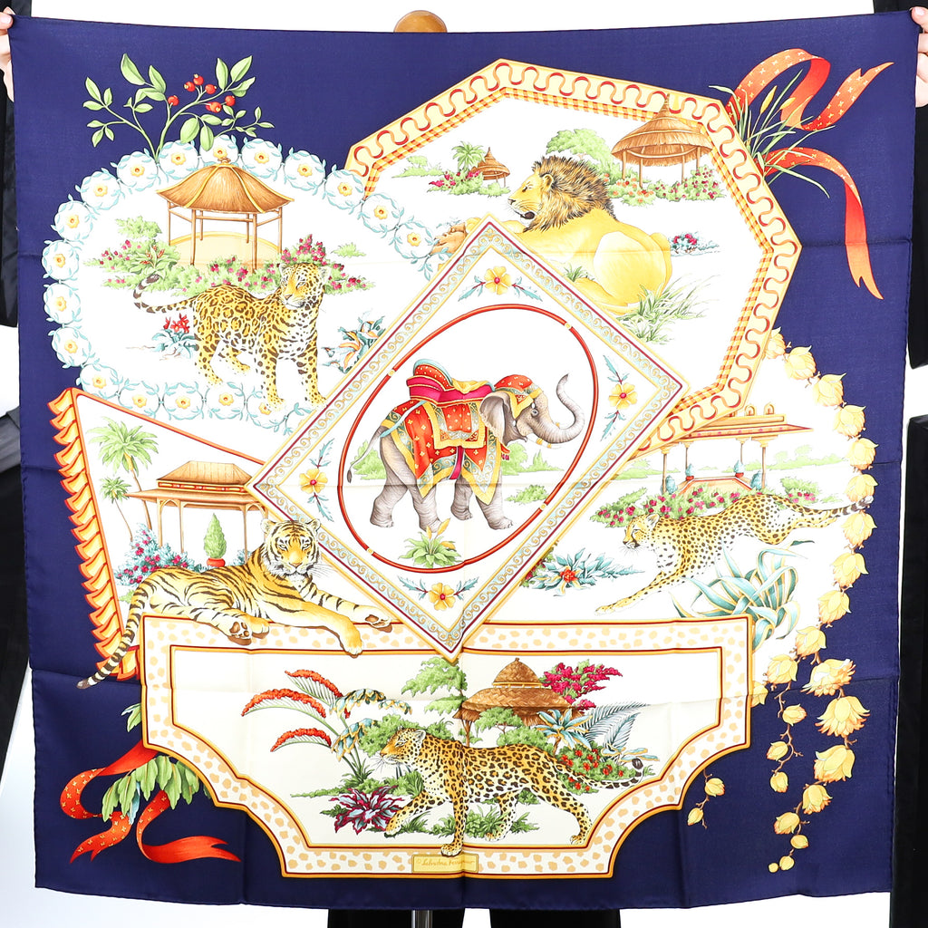 Brand New Boxed Salvatore Ferragamo Silk Scarf