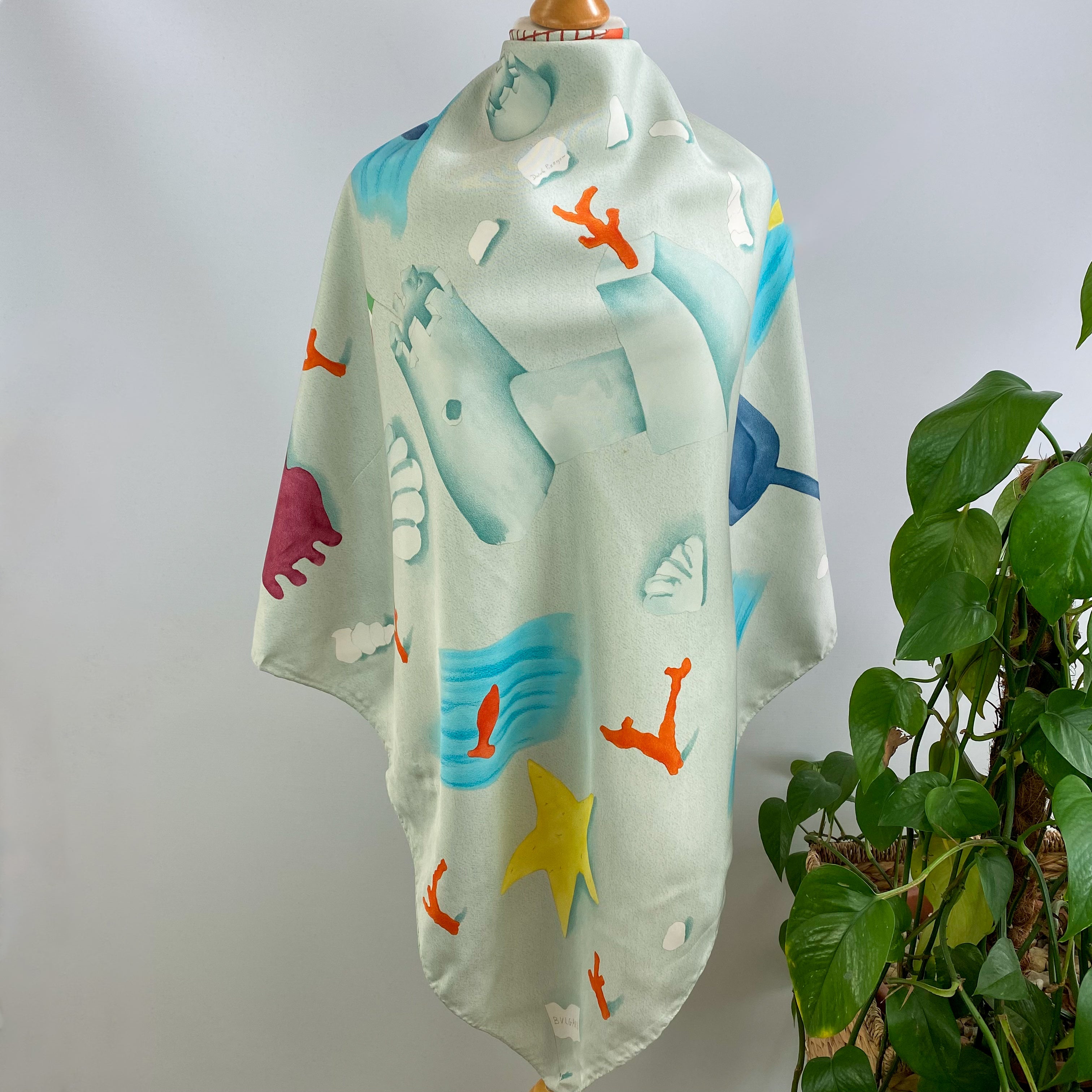 Bvlgari Seaside Designer Silk Scarf