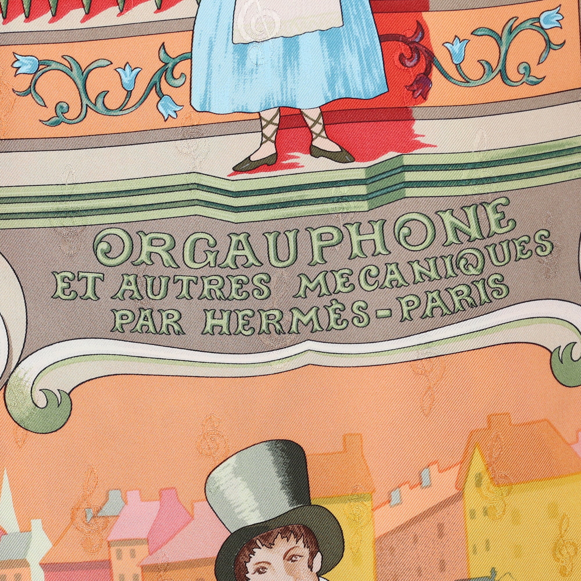 Hermès Orgauphone et Autres Mecaniques Silk Opera Scarf