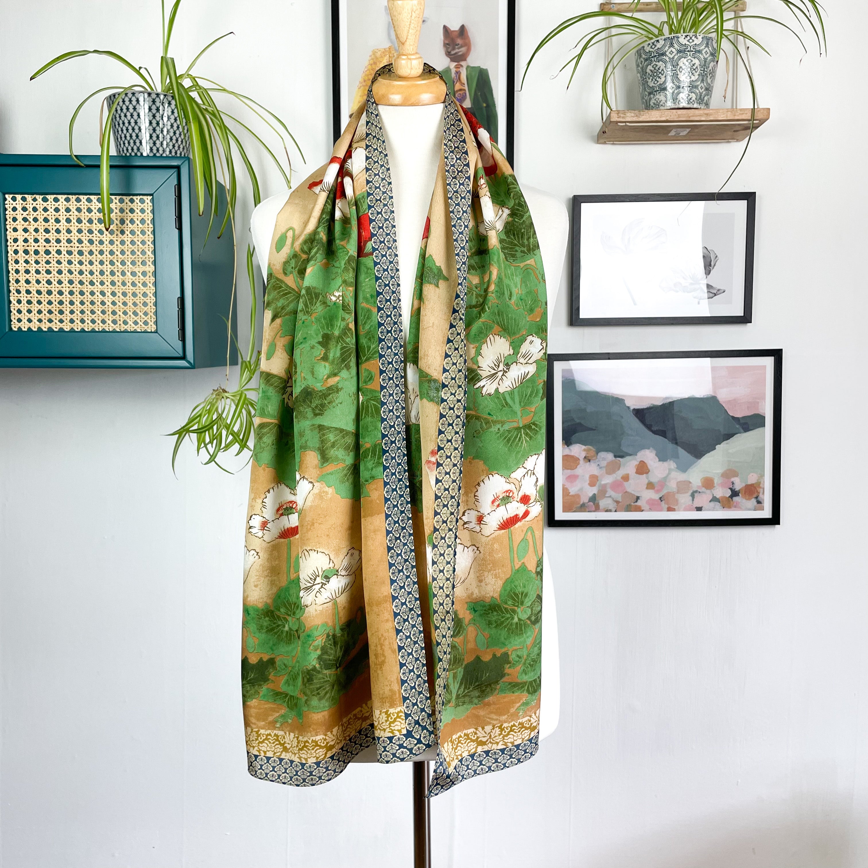 Brand New Museum of Art Floral Silk Scarf