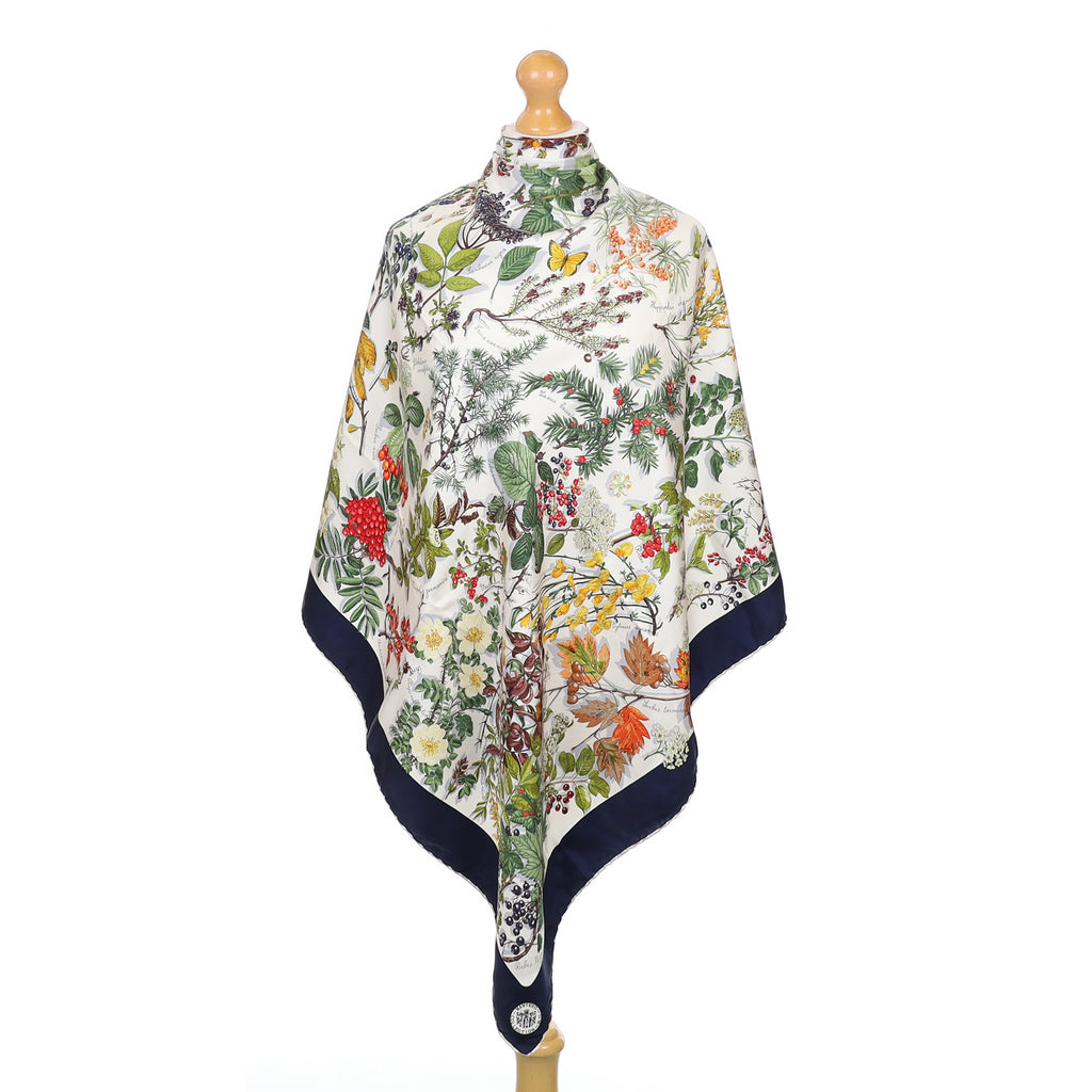 Boxed Mantero Botanical Silk Scarf