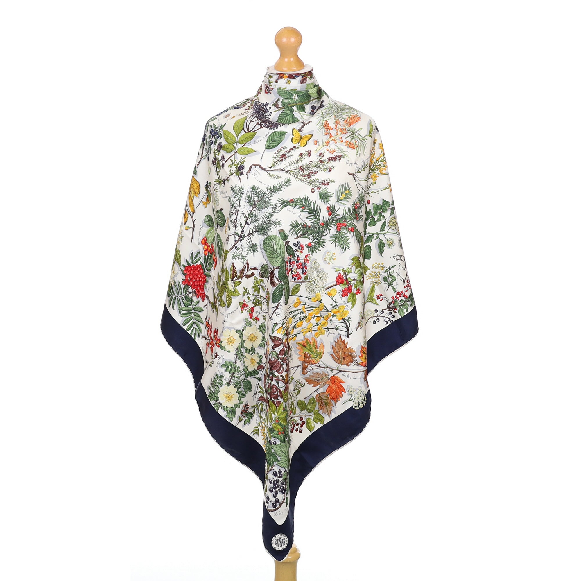 Boxed Mantero Botanical Silk Scarf