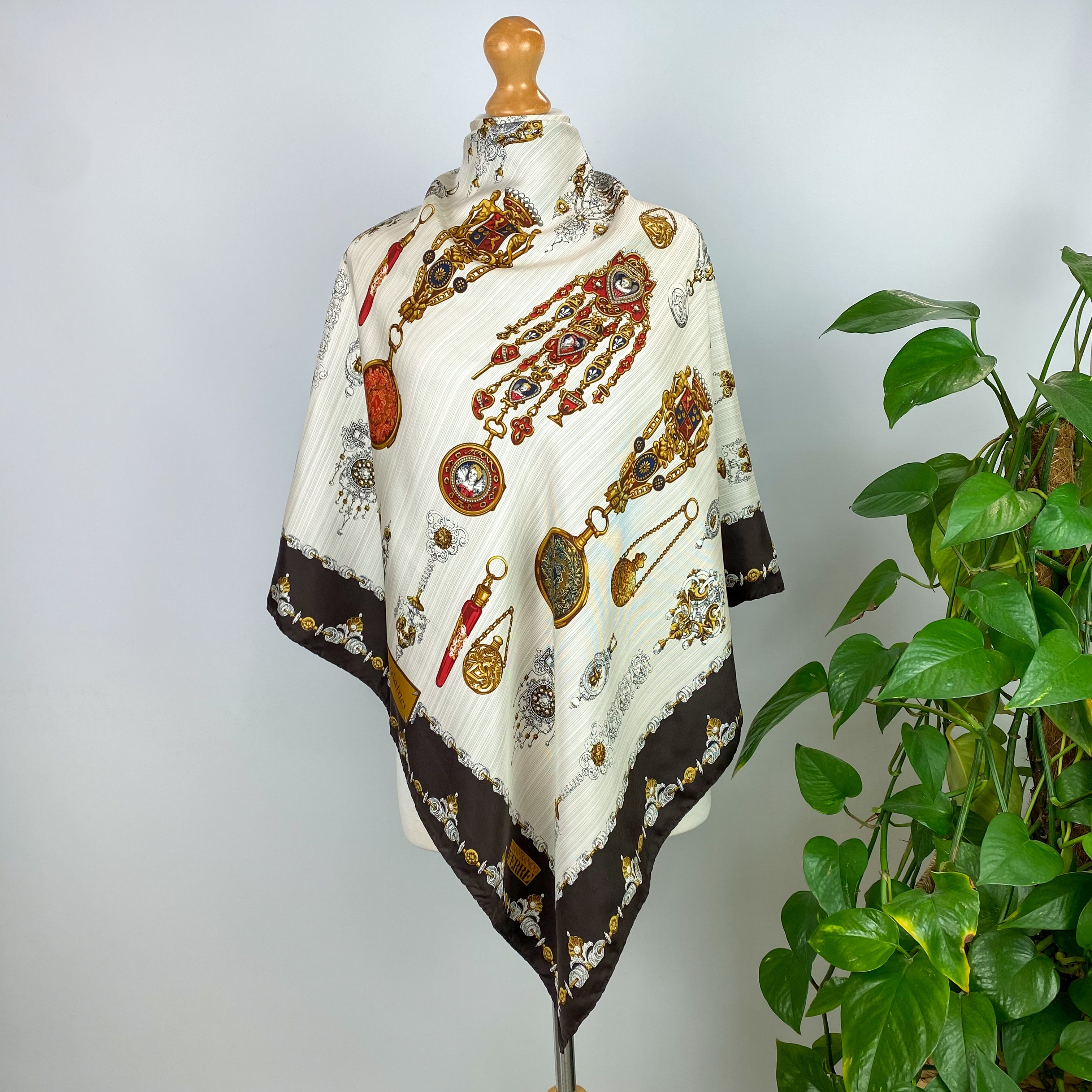 Gianfranco Ferre Ornate Silk Scarf