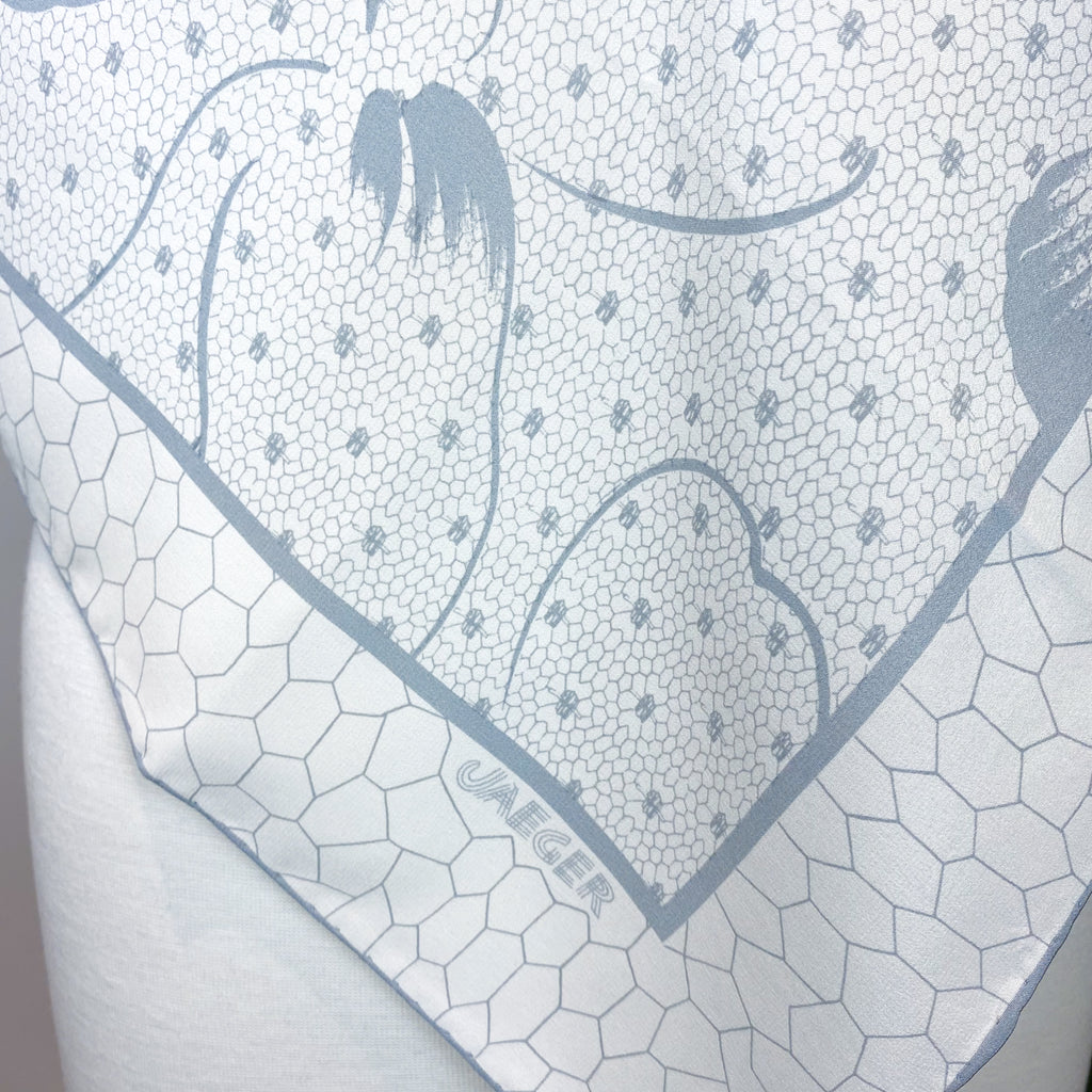 Jaeger Abstract Vintage Silk Scarf