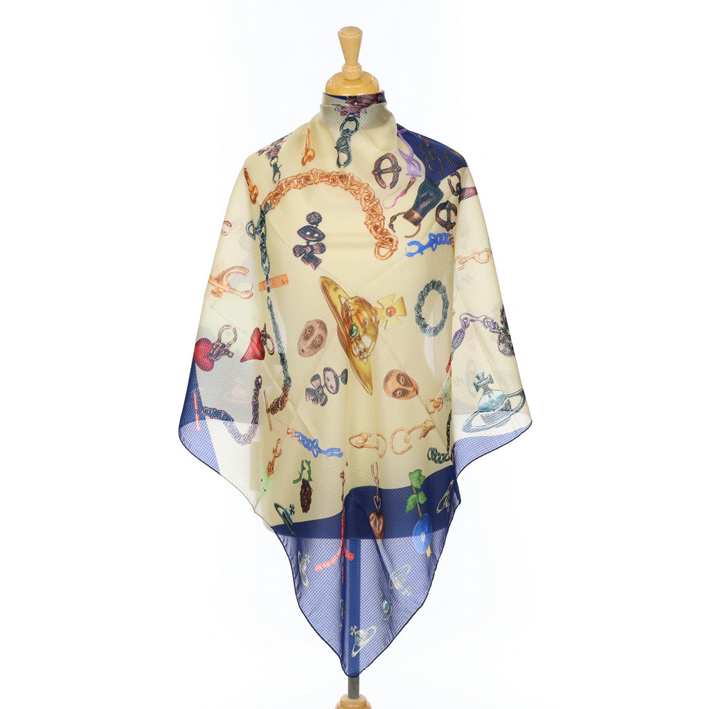 Brand New Boxed Vivienne Westwood Designer Silk Scarf