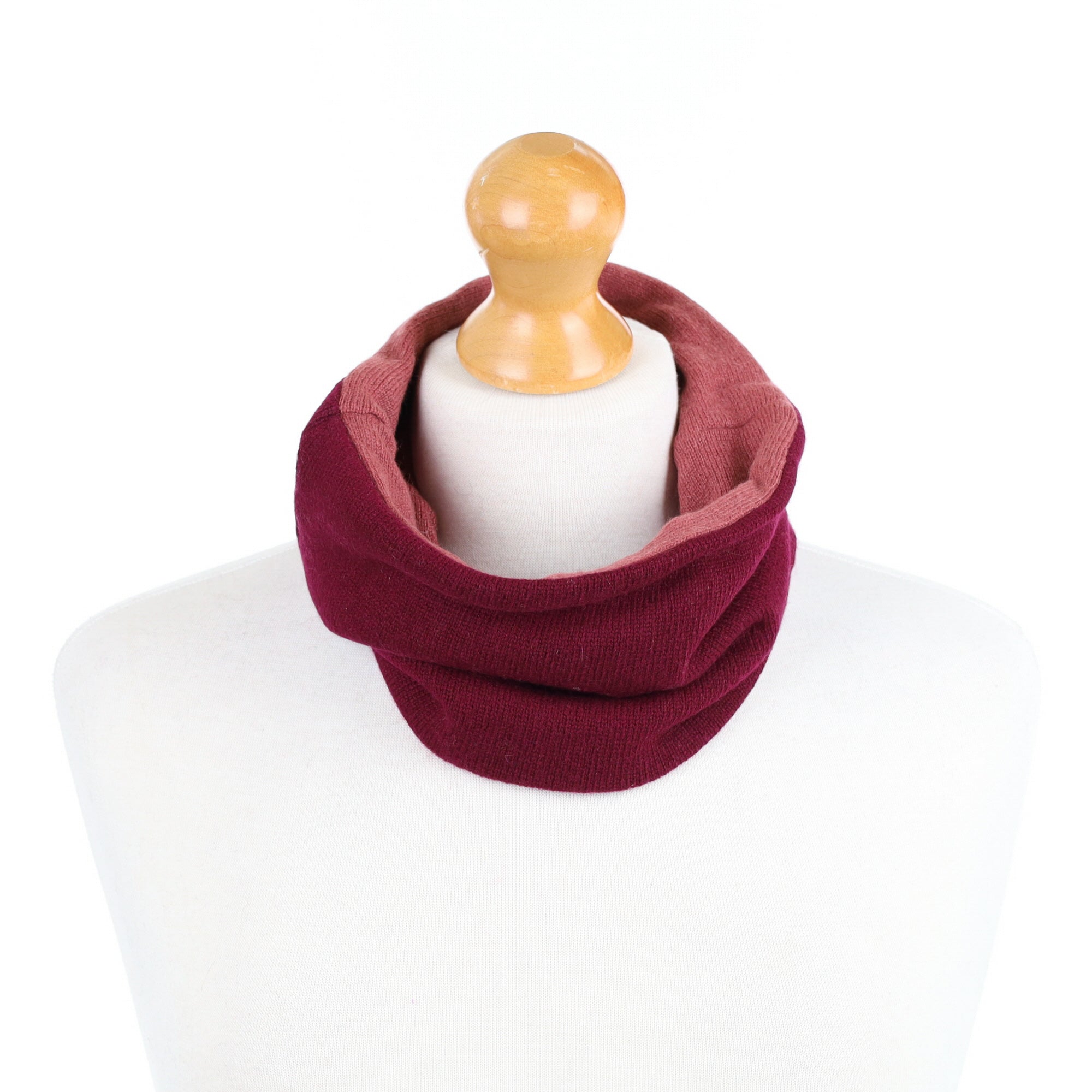 Two Tone Burgundy Neck Warmer