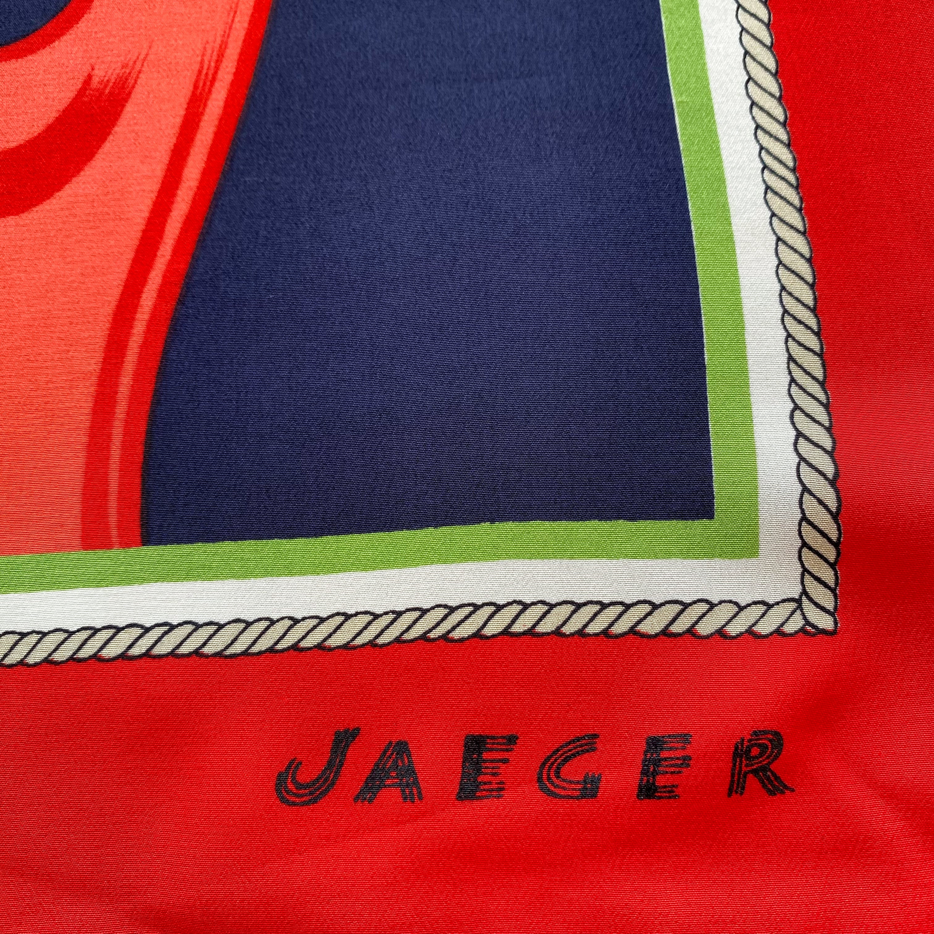 Immaculate Jaeger Colourful Vintage Silk Scarf