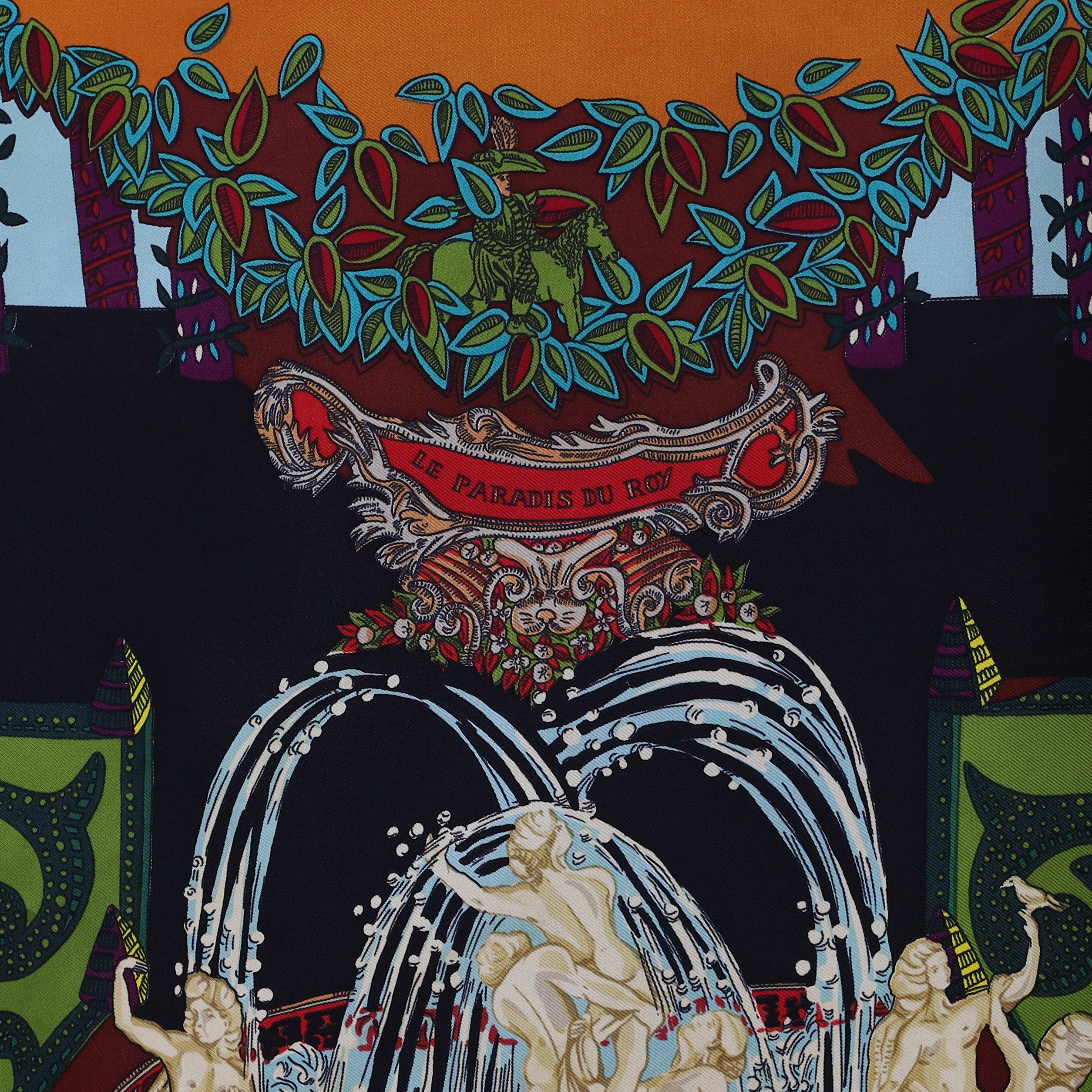 Hermès Le Paradis Du Roy Silk Scarf