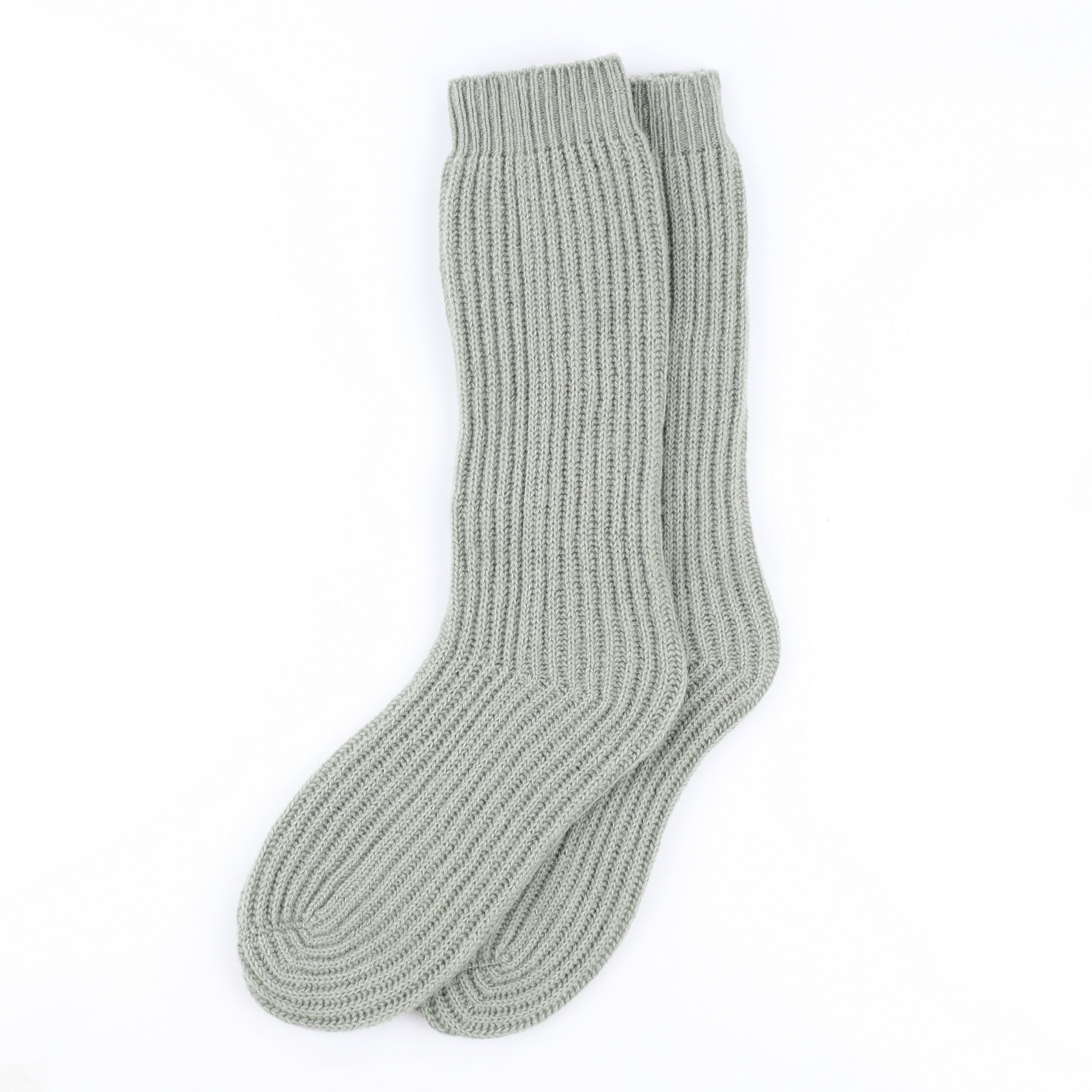 Brand New Scottish Sage Green Luxury Cashmere Bed Socks