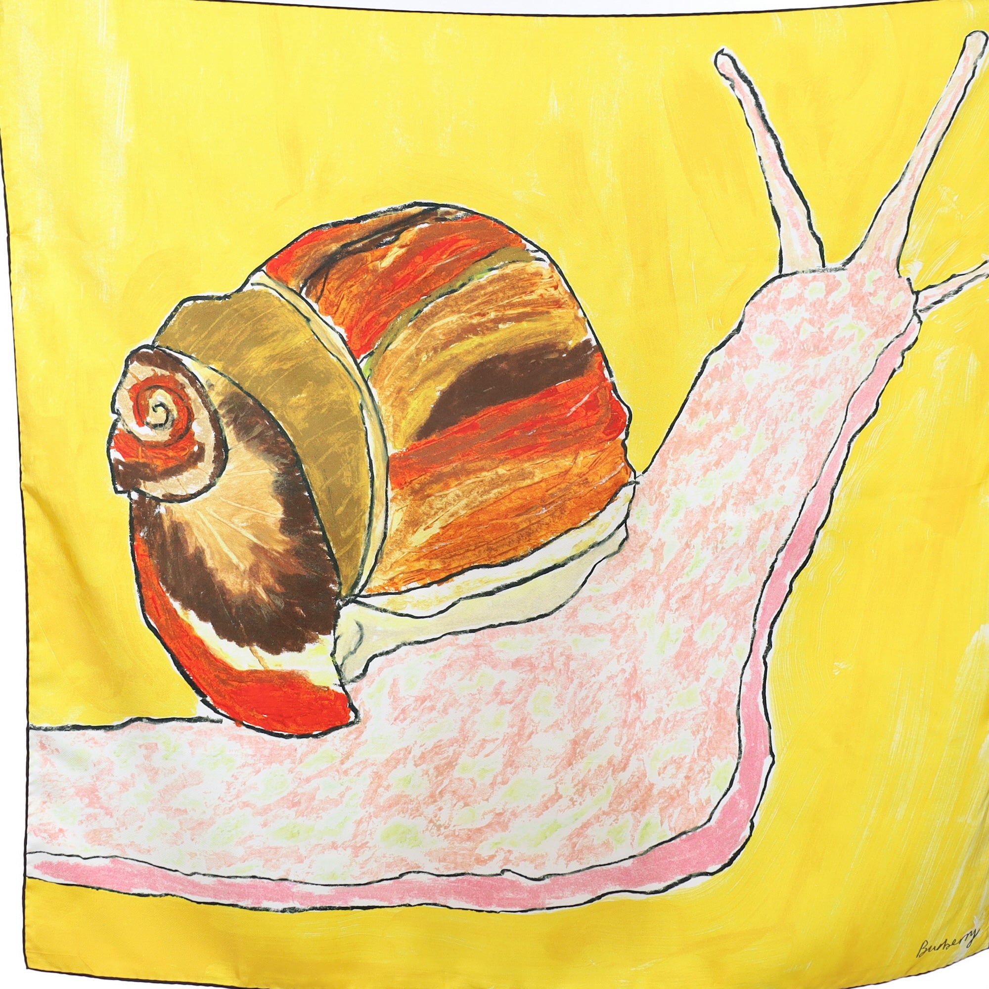 Brand New Burberry Snail Design Silk Scarf