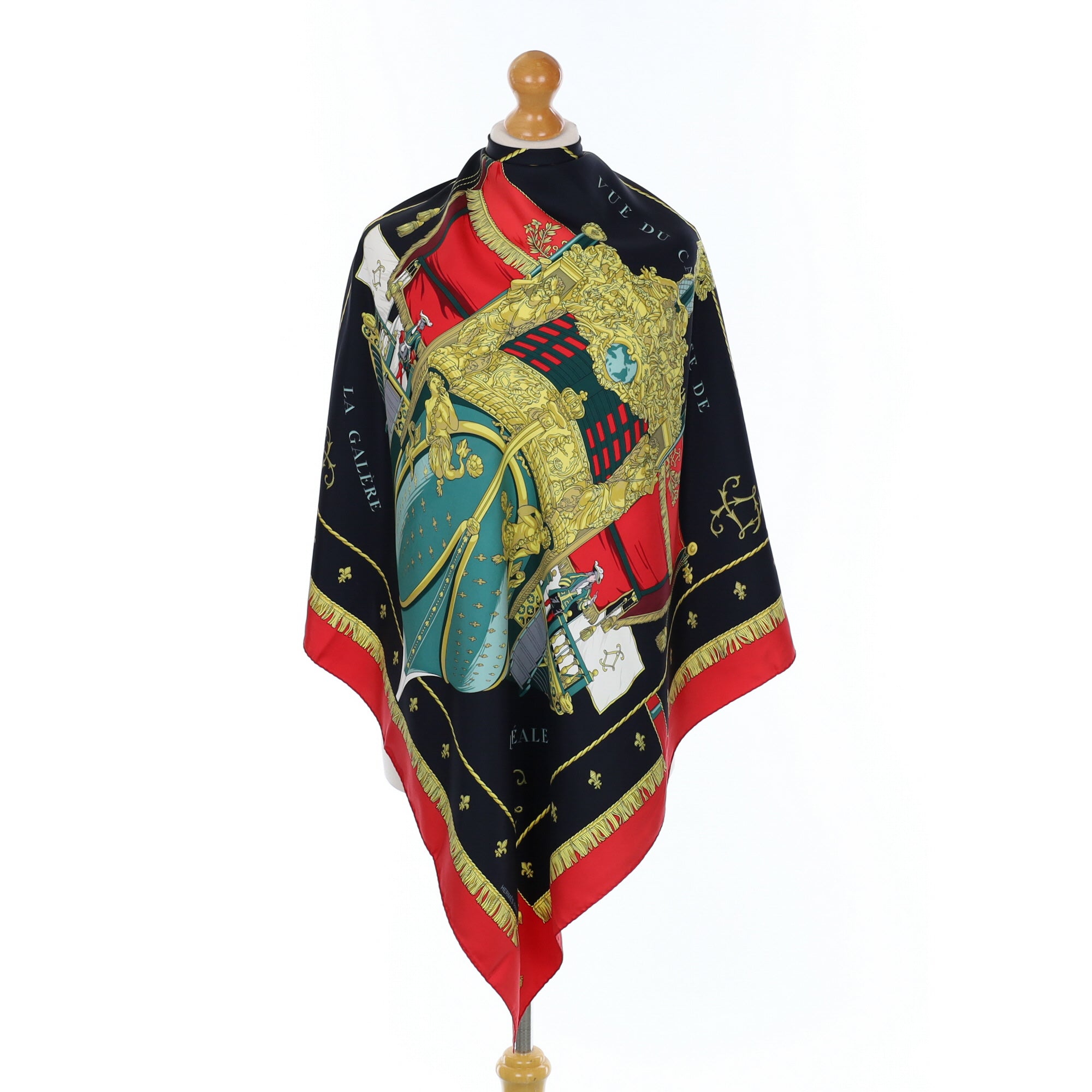 Hermès La Réale Vue Du Carrosse De La Galère Silk Scarf