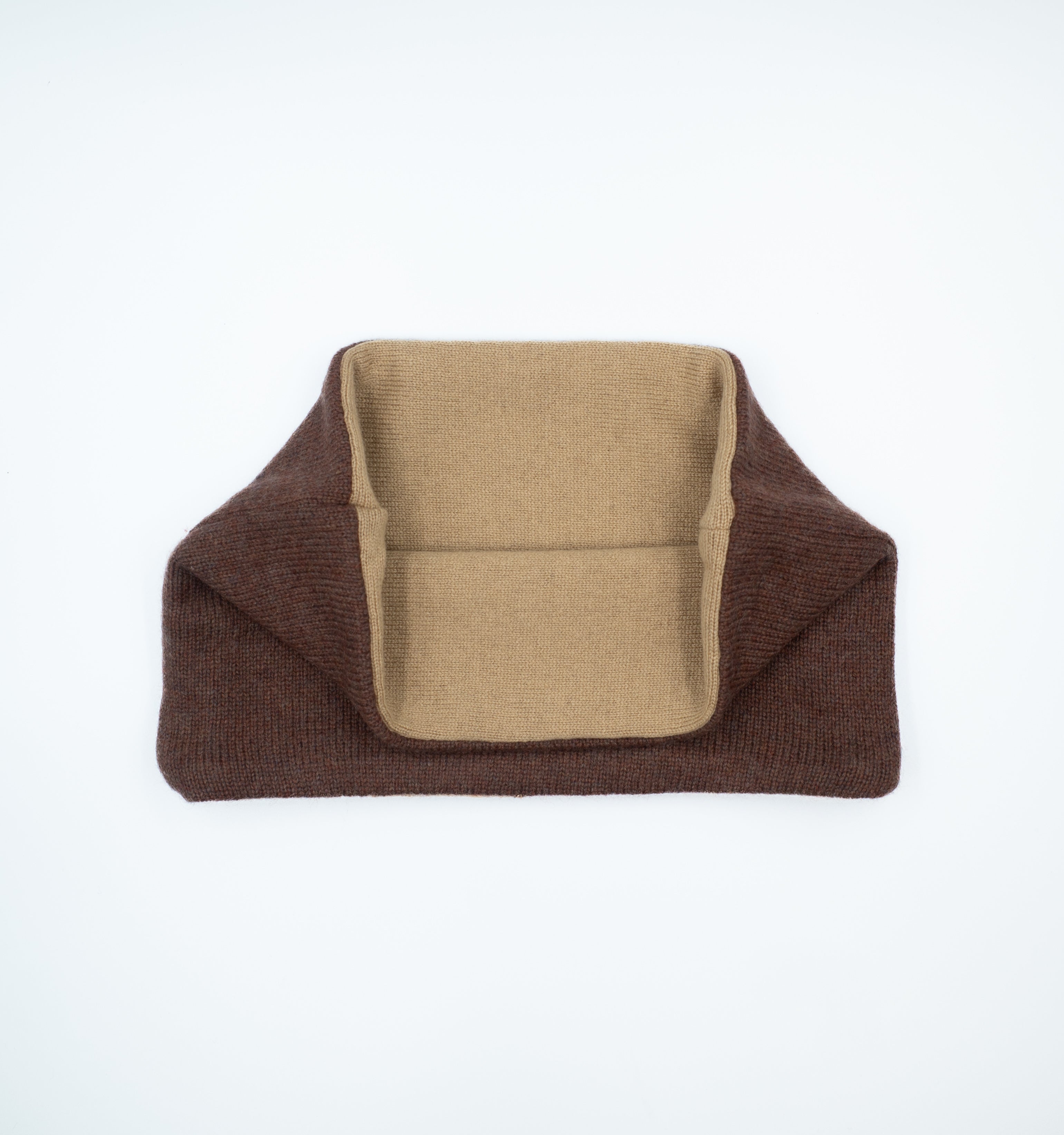 Men’s Chocolate Brown and Camel Neck Warmer