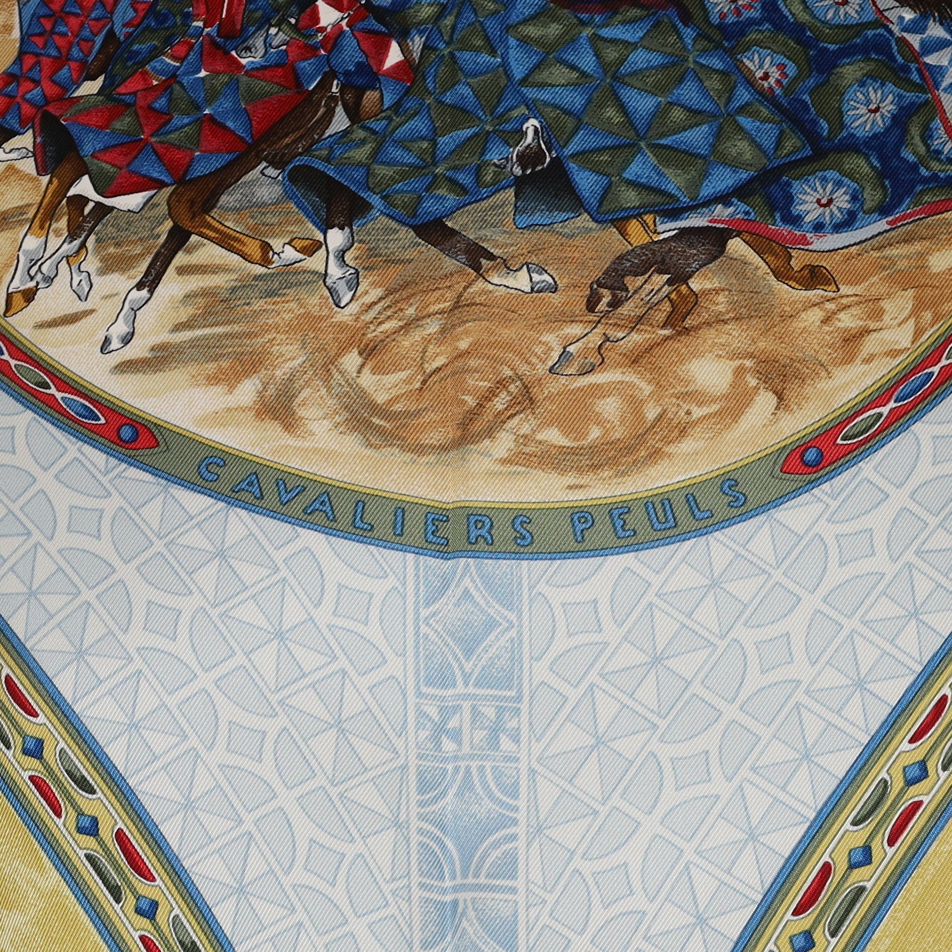 Brand New Boxed Hermès Cavaliers Peuls Silk Scarf