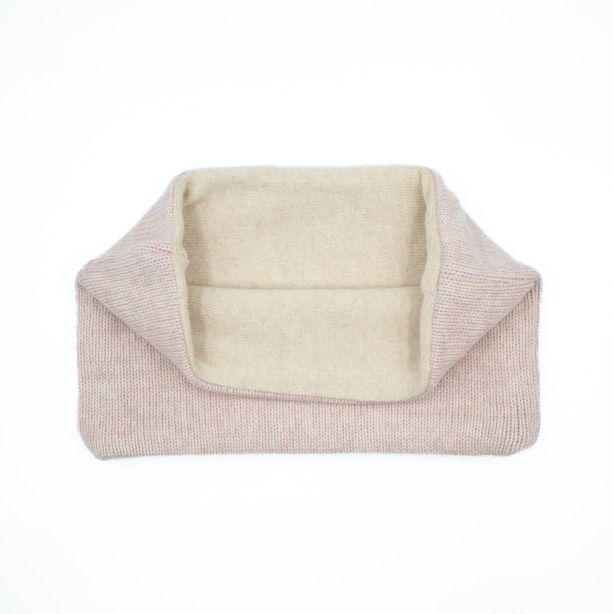 Dusky Pink and Oatmeal Cashmere Neck Warmer