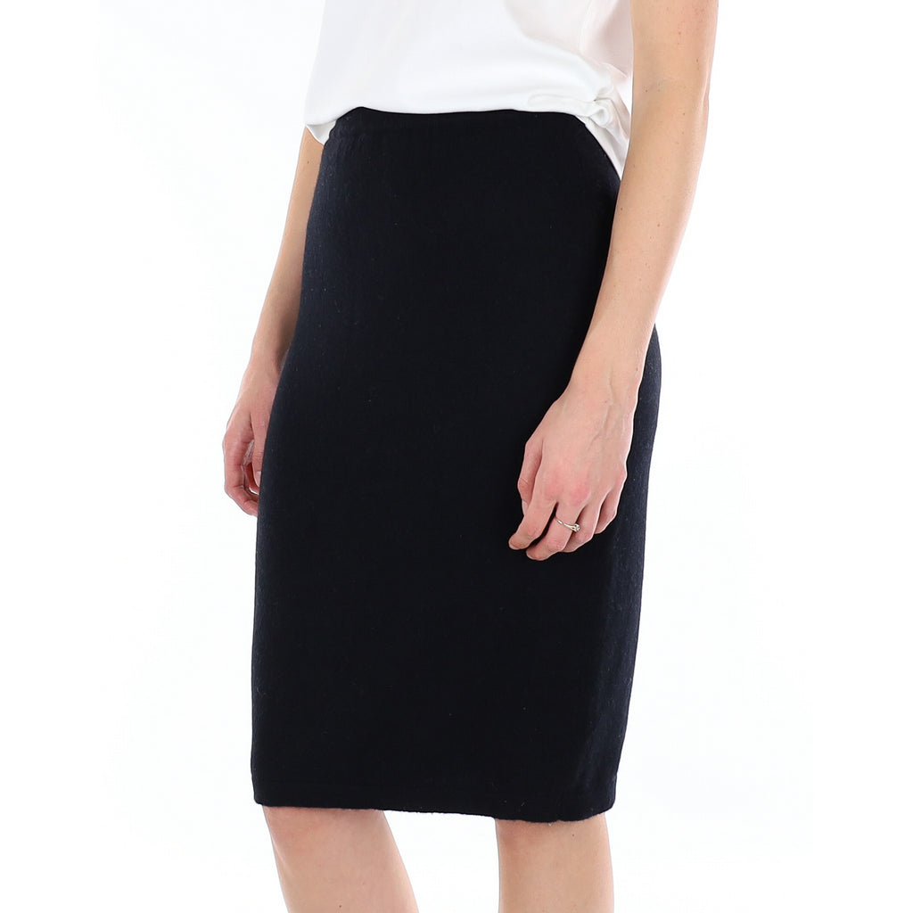 Black Cashmere Pencil Skirt Small