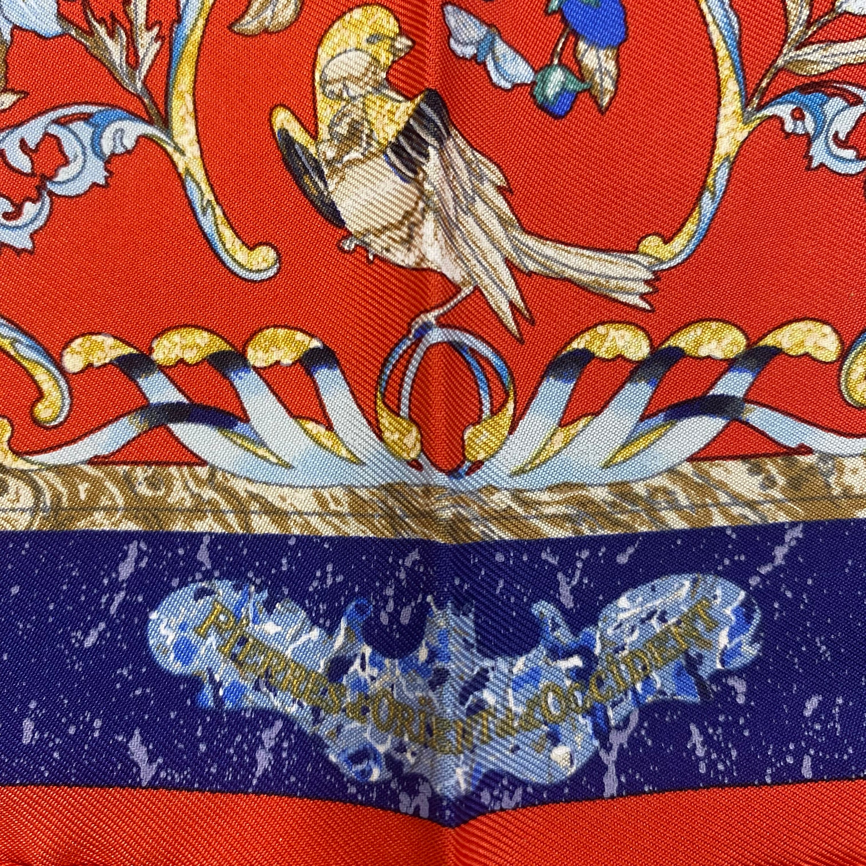 Brand New Boxed Hermès Pierres D’orient et D’Occident Nano Silk Scarf