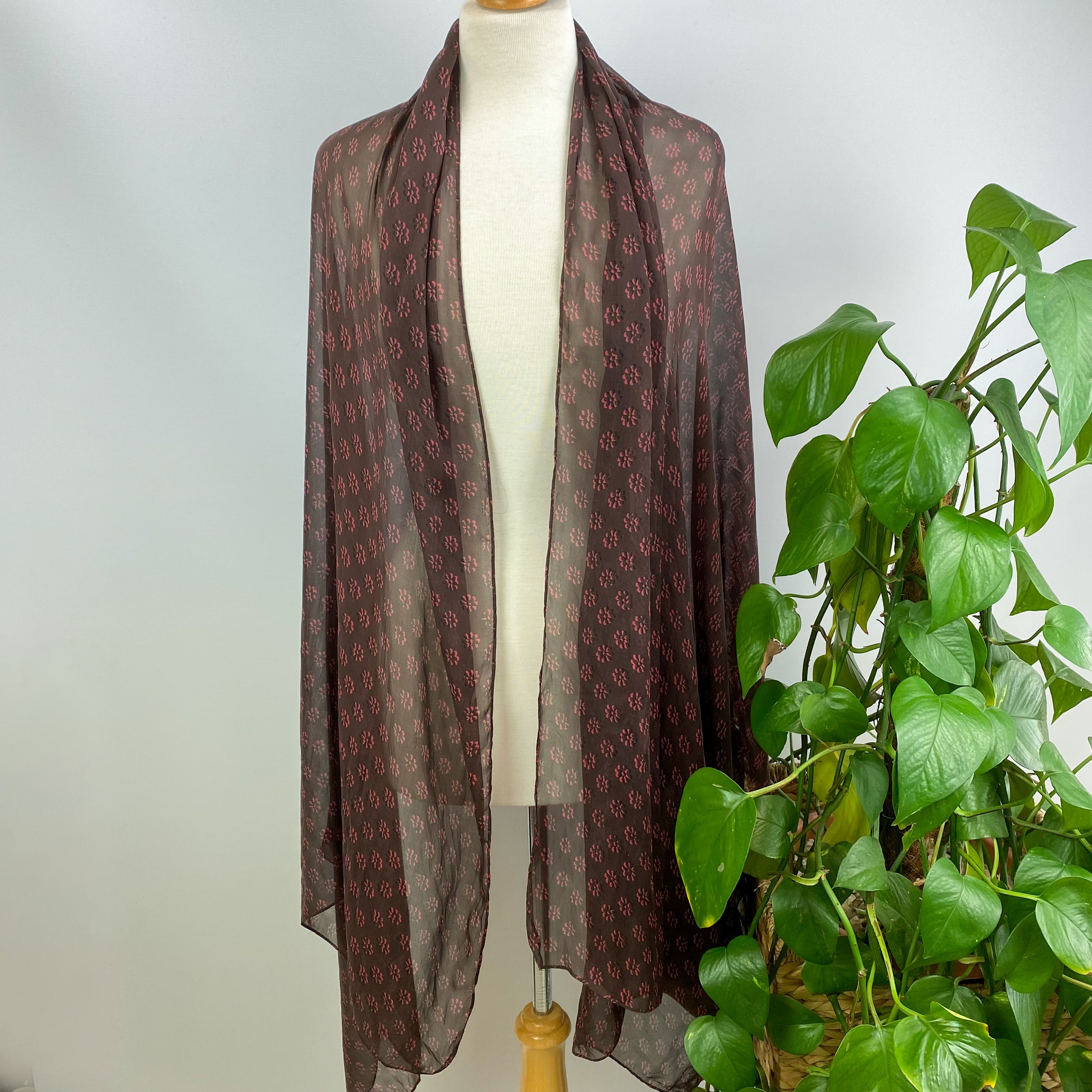 DKNY Wrap Style Silk Scarf
