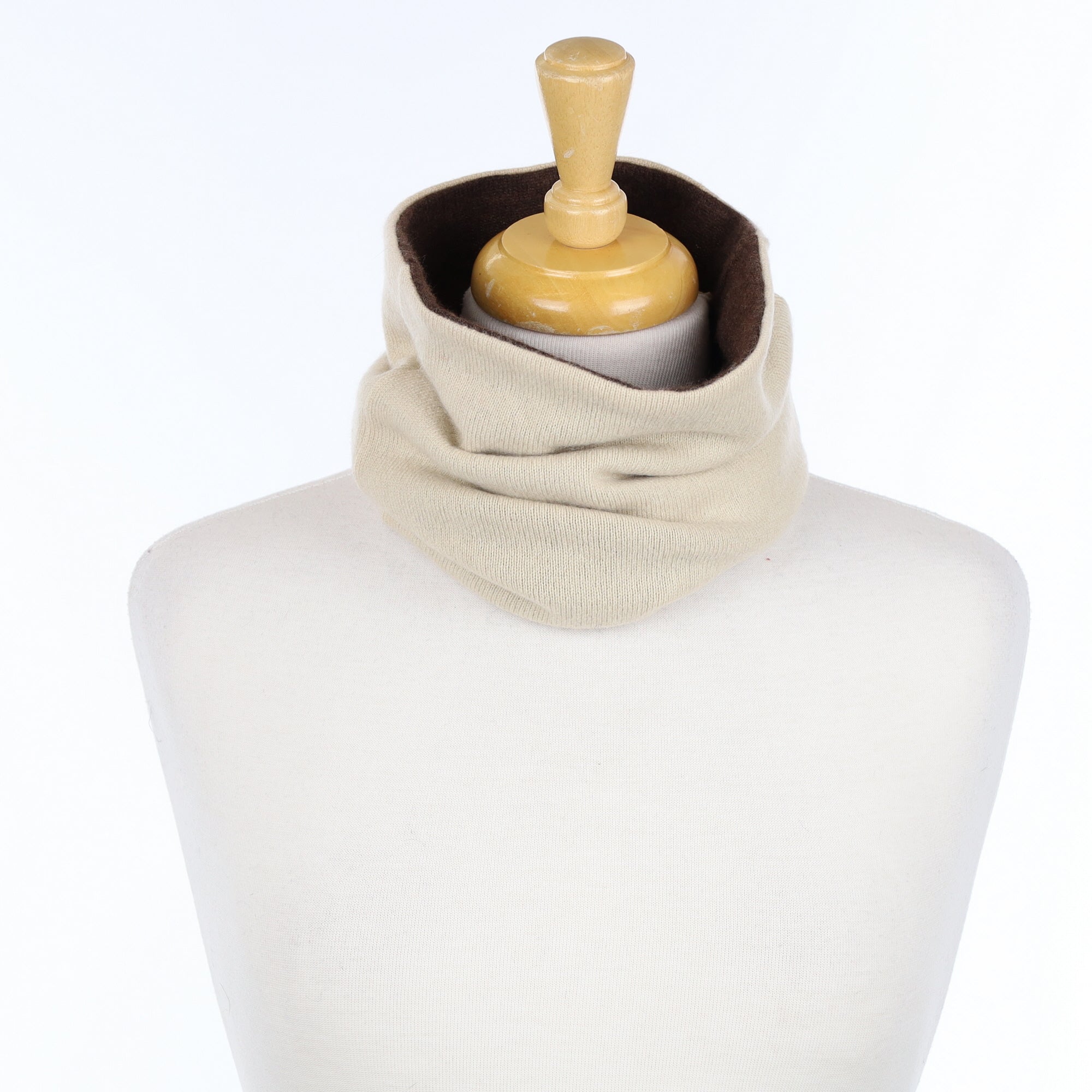 Donkey Brown and Cream Double Layered Snood