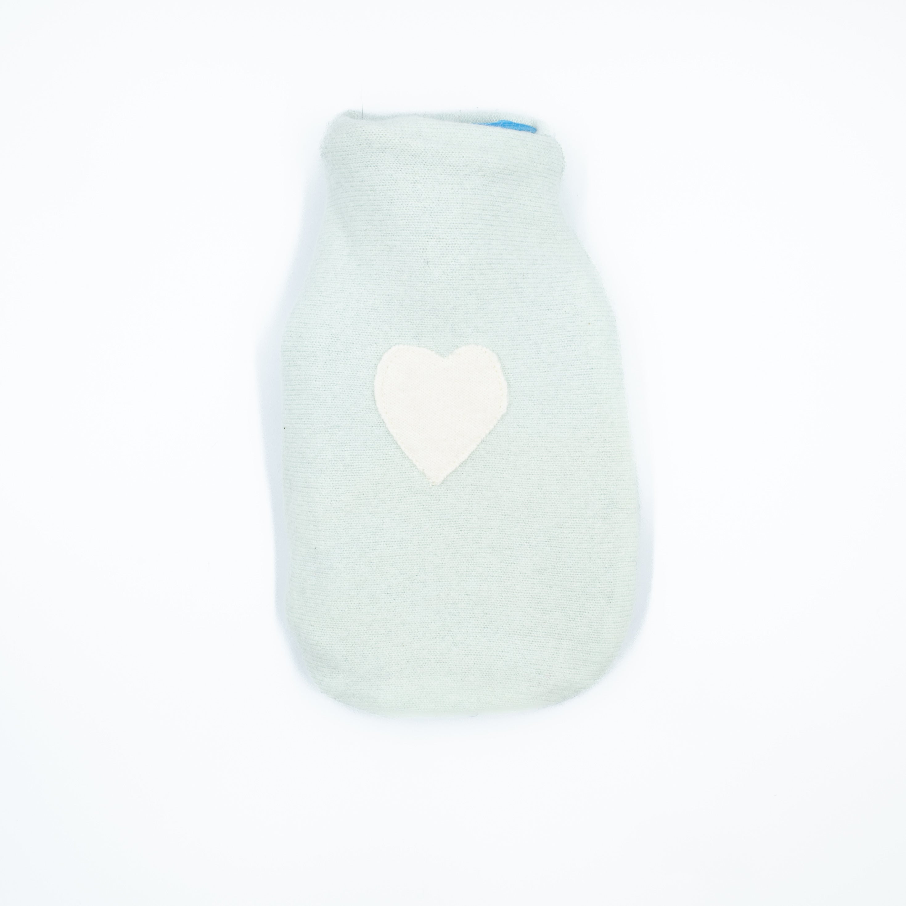 Ice Blue and Cream Cashmere Small Hot Water Bottle