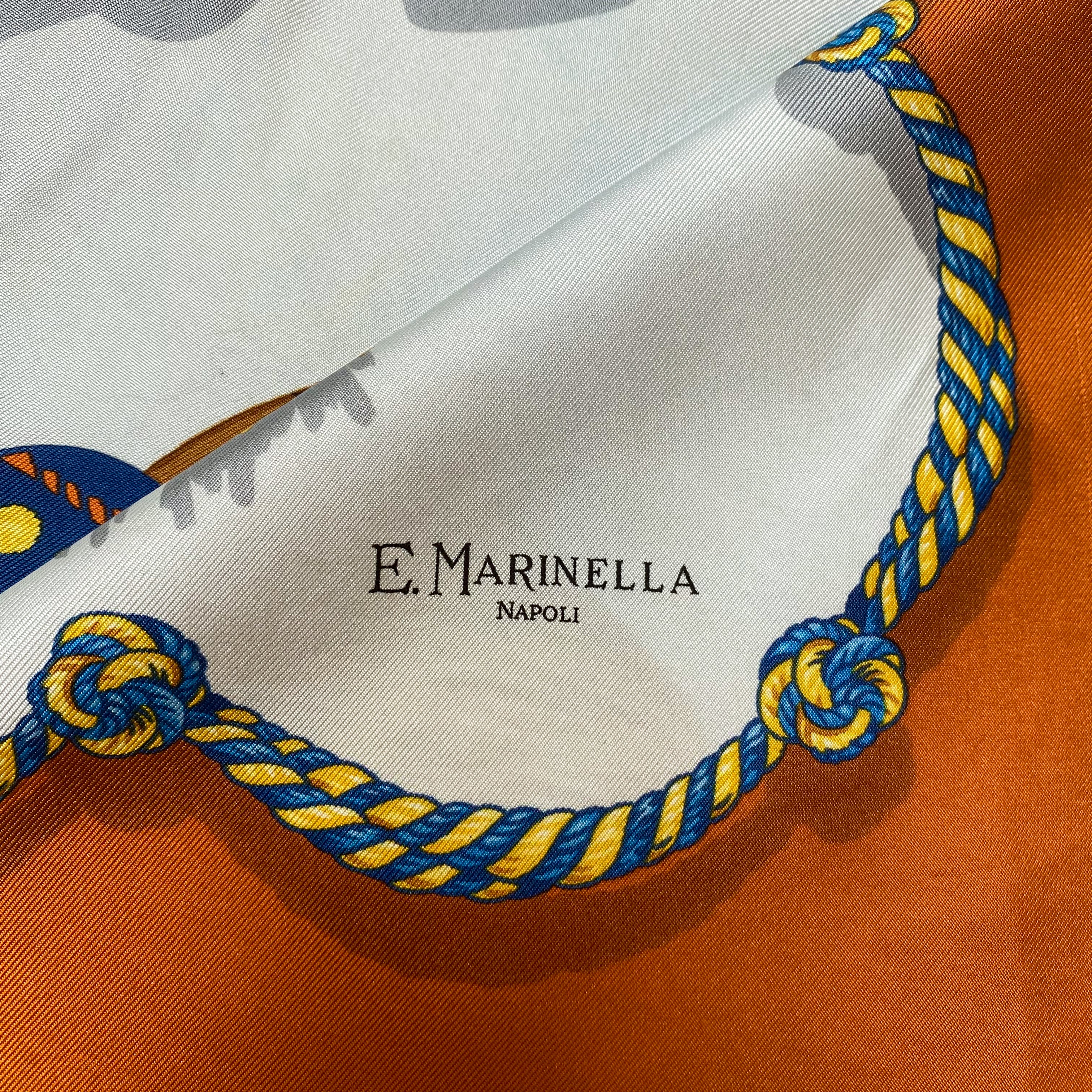 E. Marinella Italian Designer Silk Scarf
