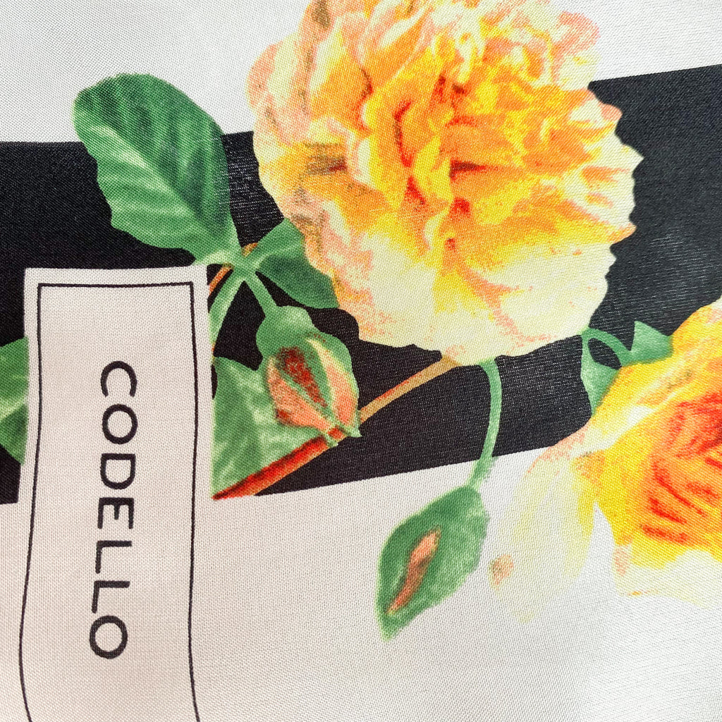 Codello Long Floral Silk Scarf