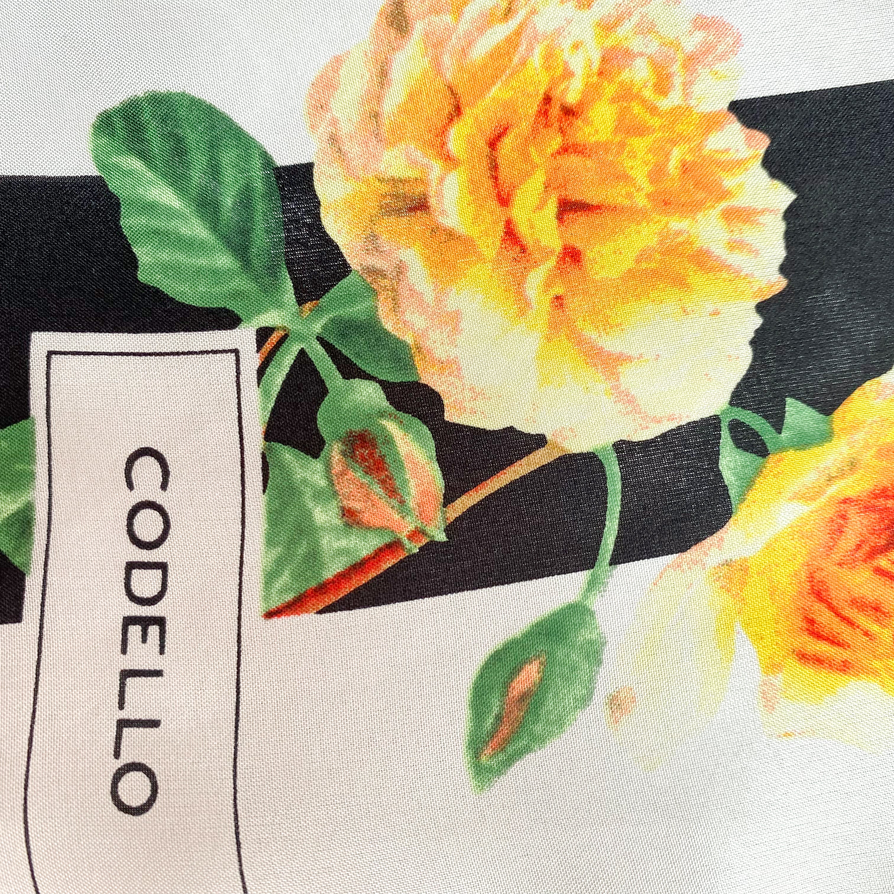 Codello Long Floral Silk Scarf