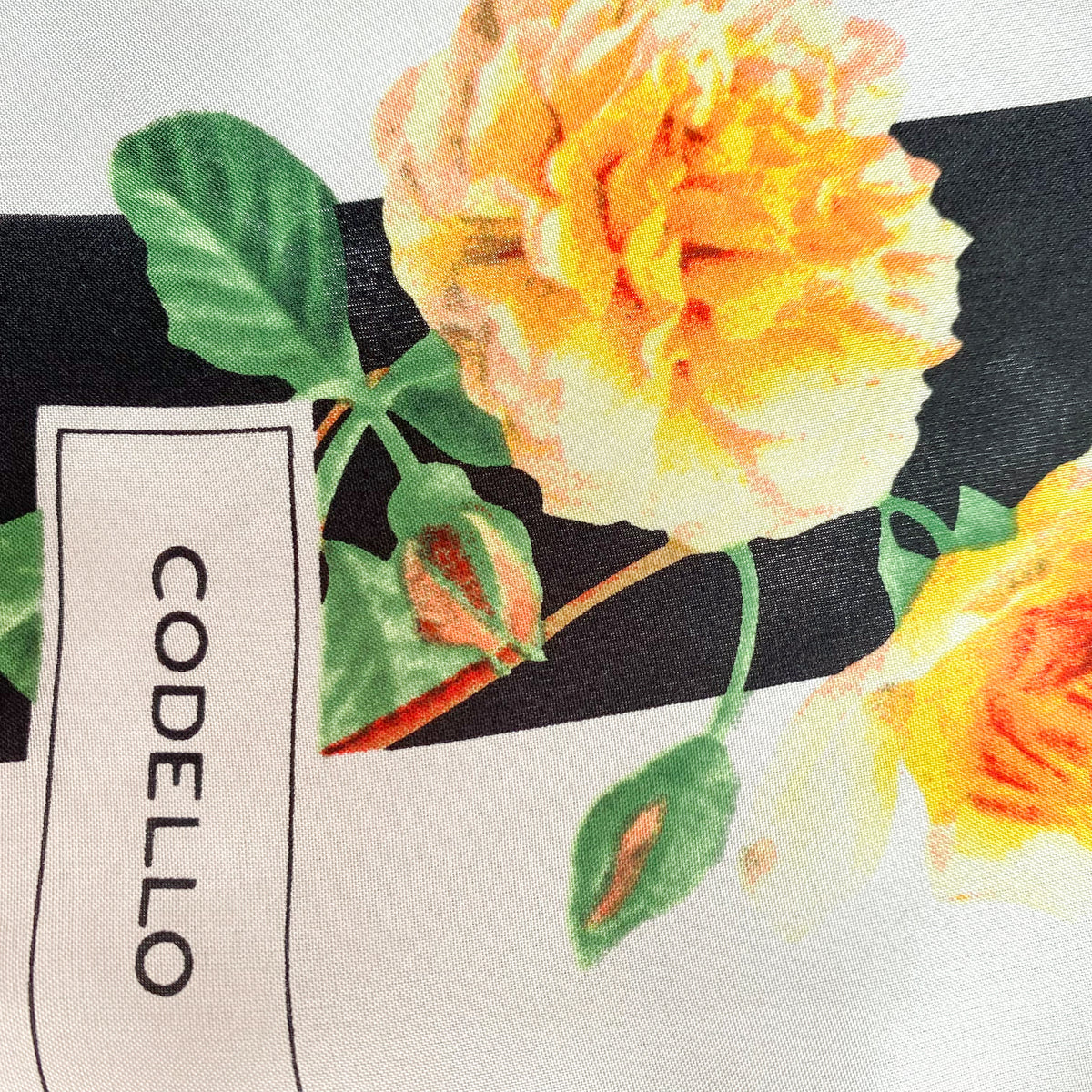 Codello Long Floral Silk Scarf