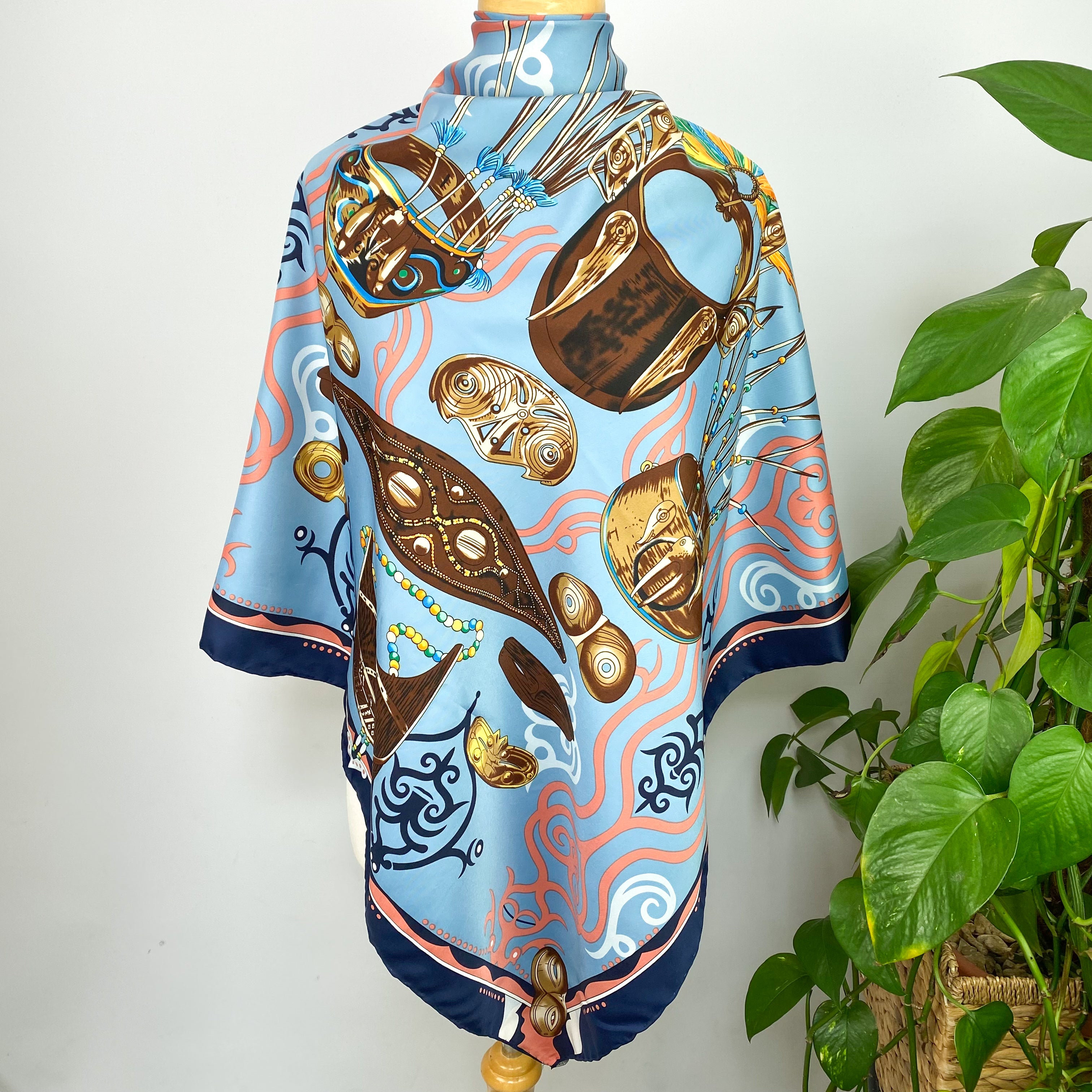 Immaculate Large French Silk Scarf