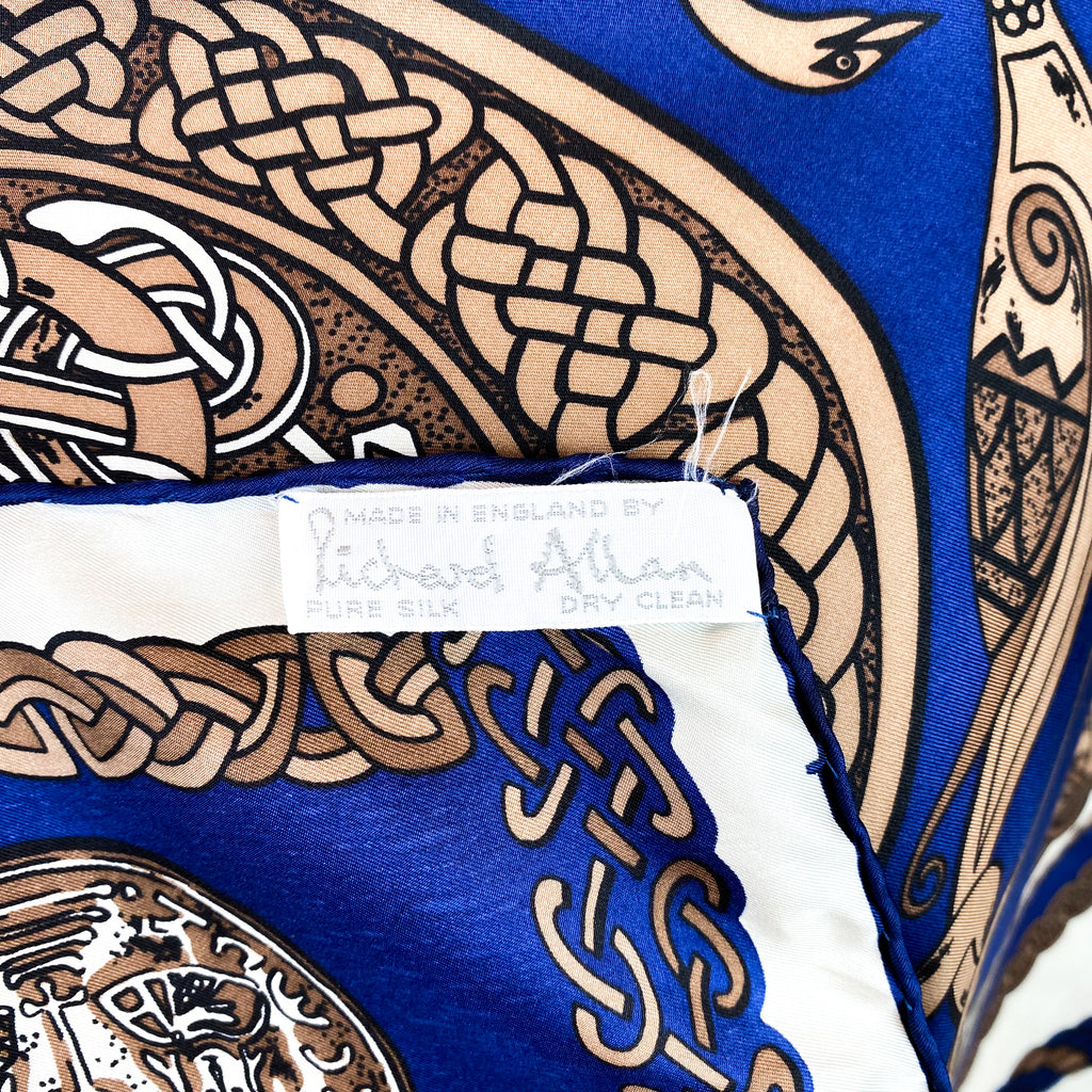 1970s Richard Allan Vintage Silk Scarf