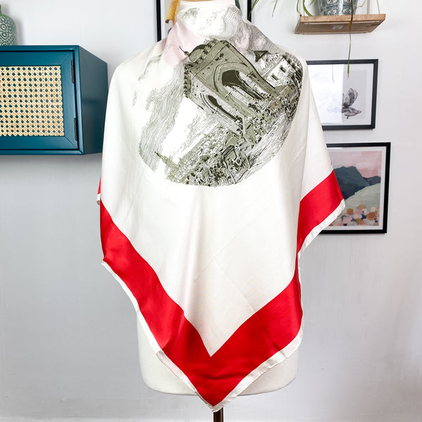 Immaculate Seville Landmark Vintage Silk Scarf