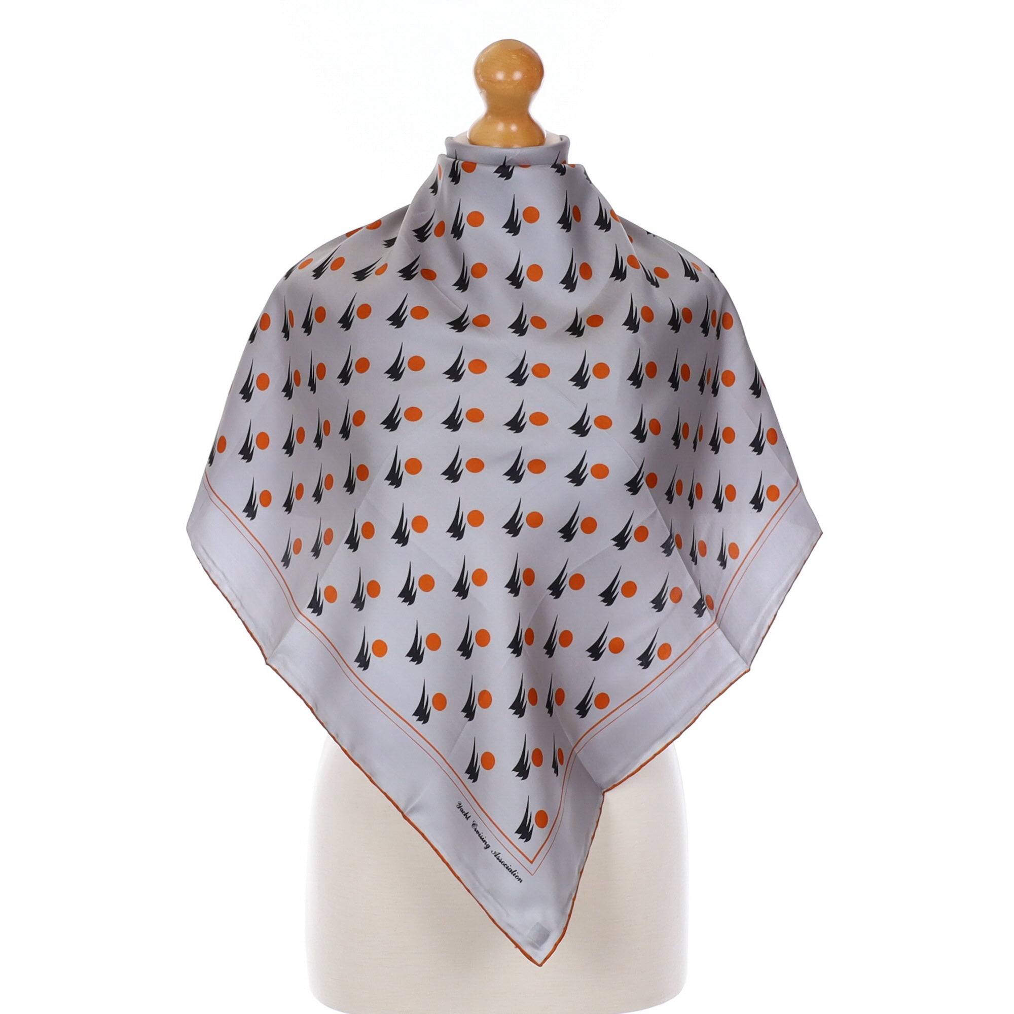 Abstract Yacht Design Vintage Silk Scarf