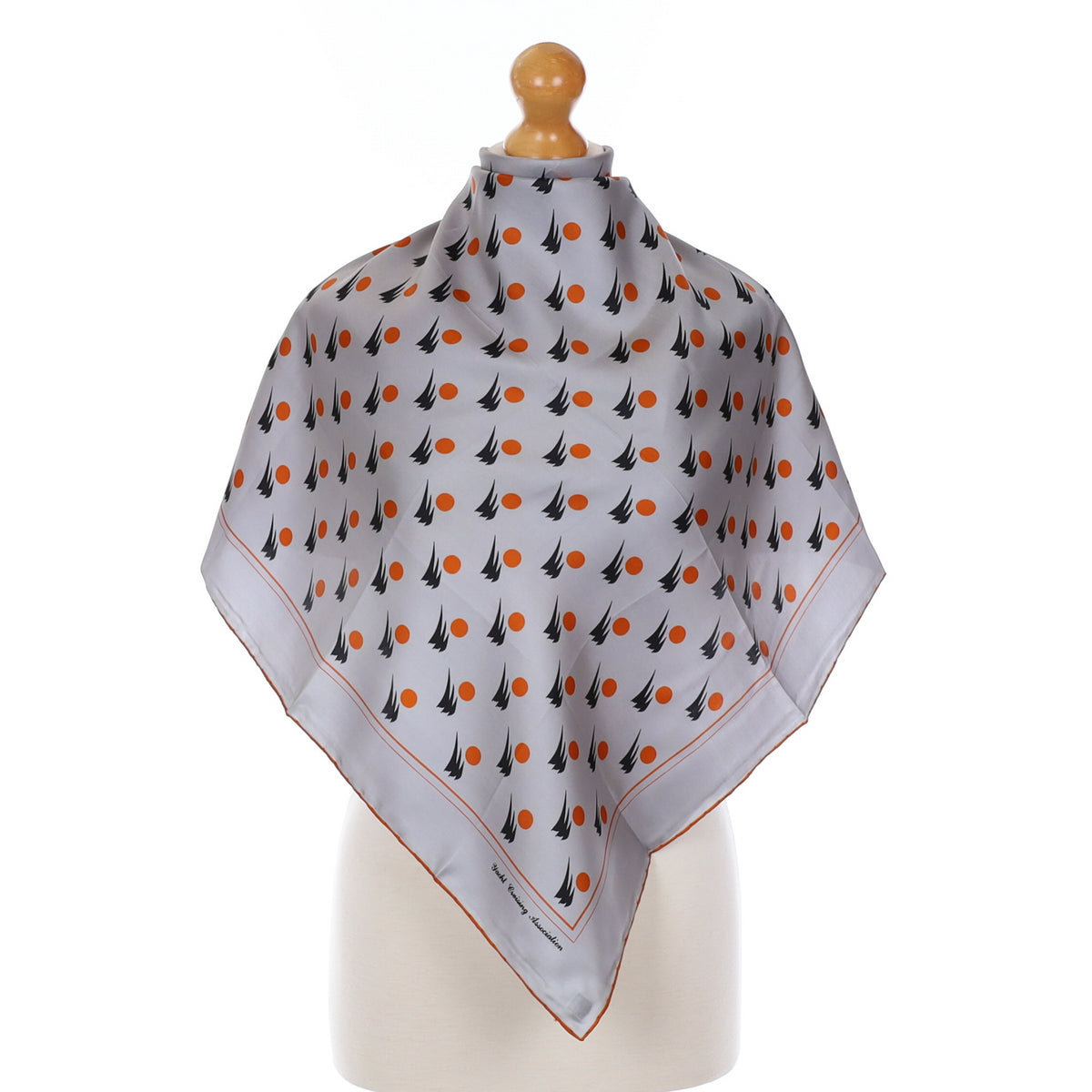 Abstract Yacht Design Vintage Silk Scarf