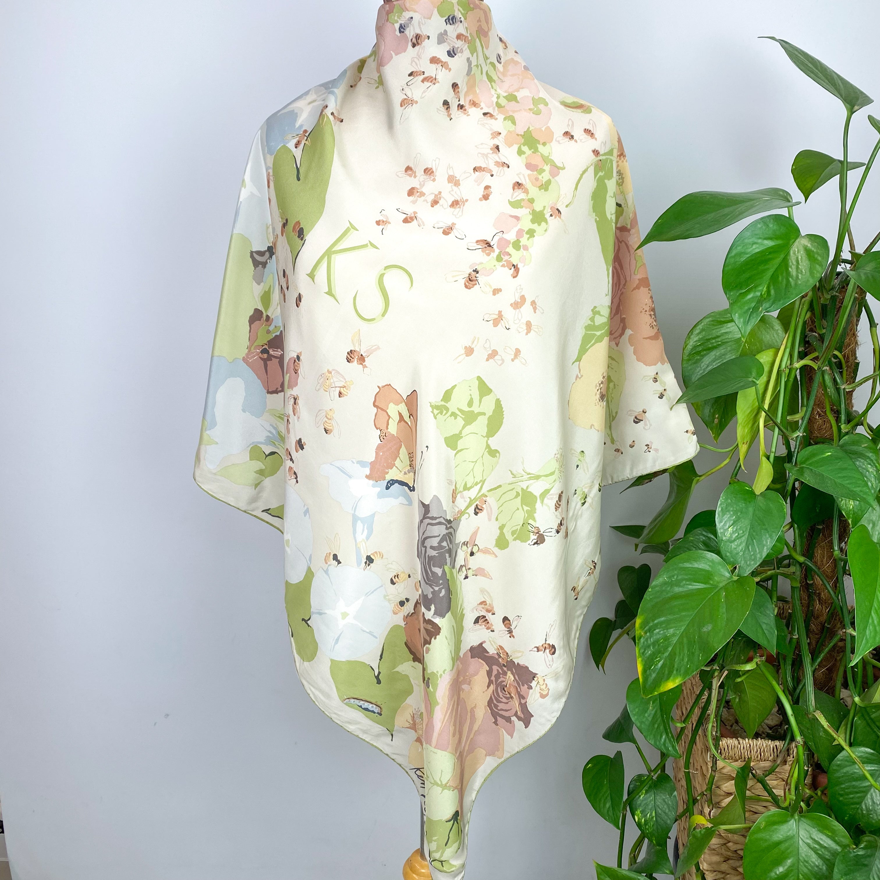 Ken Scott Floral Vintage Silk Scarf