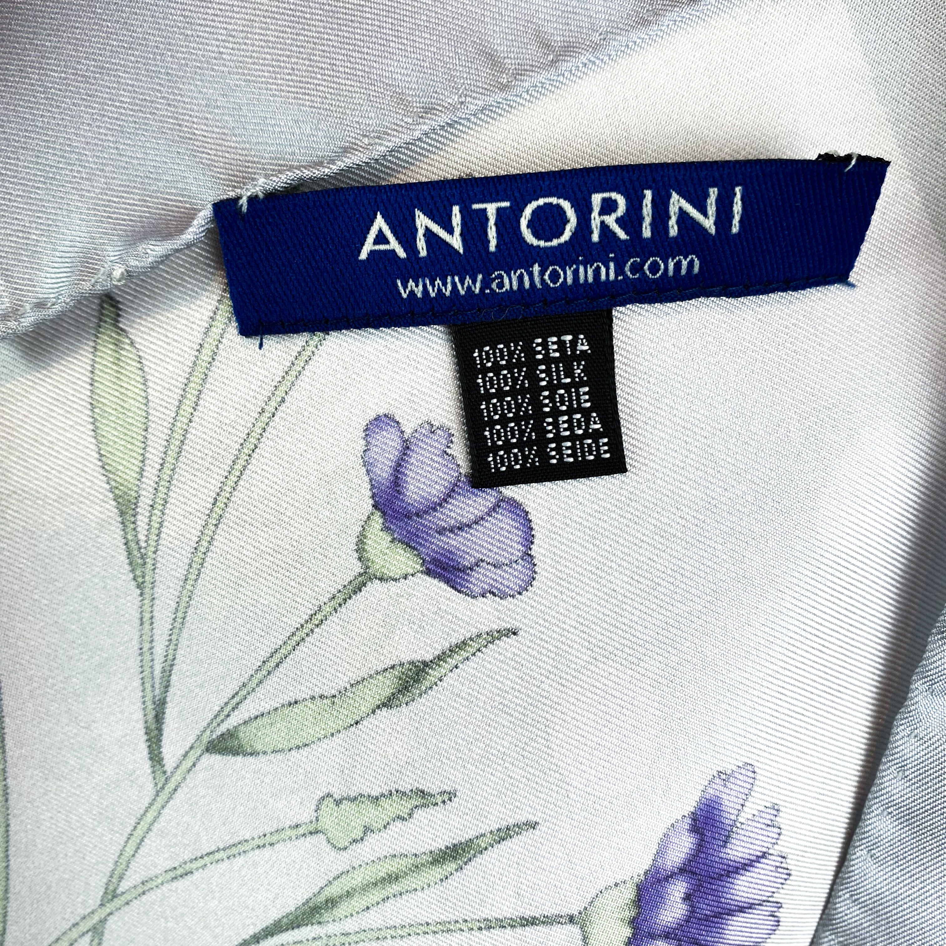 Brand New Antorini Floral Designer Silk Scarf