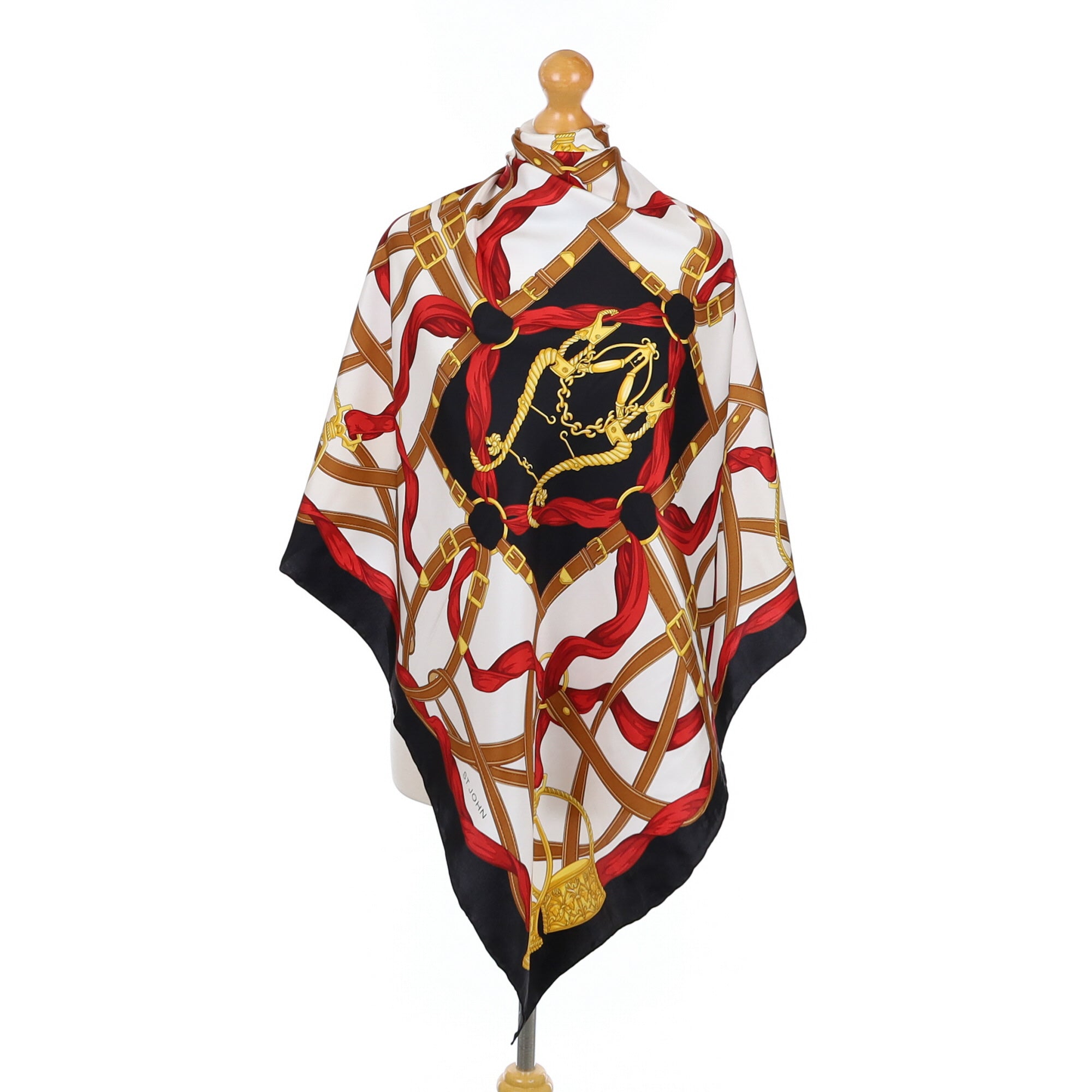 Brand New St. John Equestrian Silk Scarf