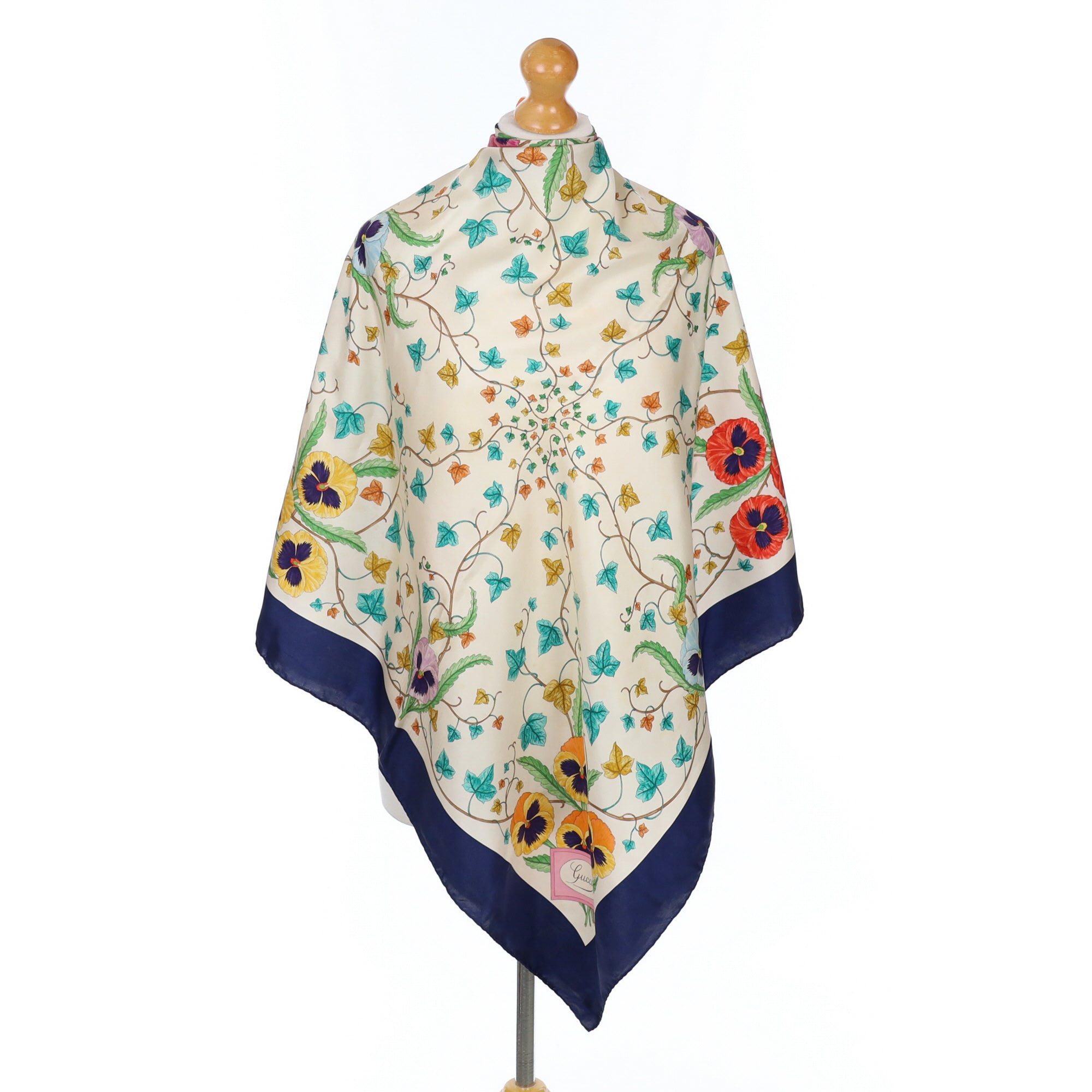 Gucci Floral Vintage Silk Scarf