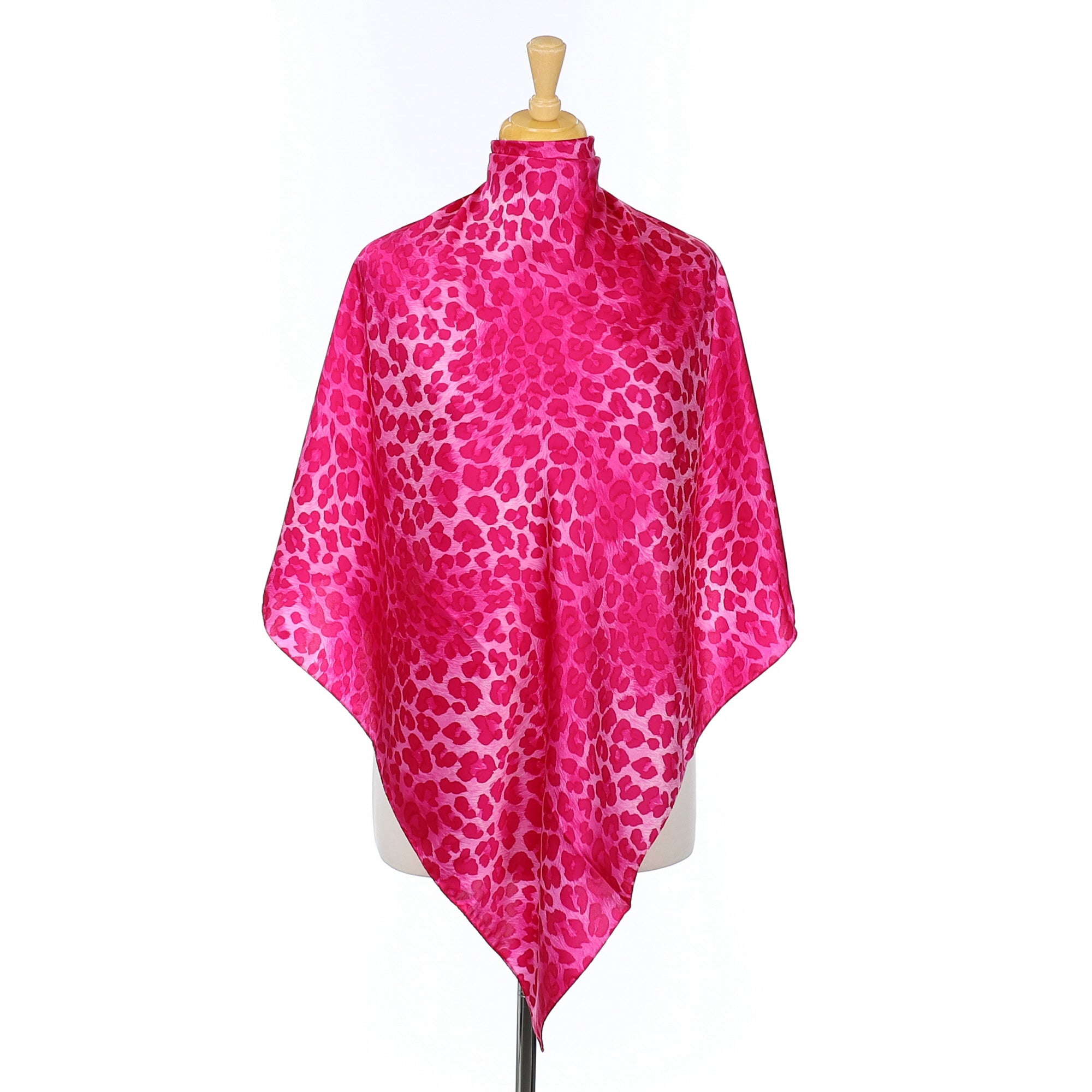 Escada Animal Print Pink Silk Scarf