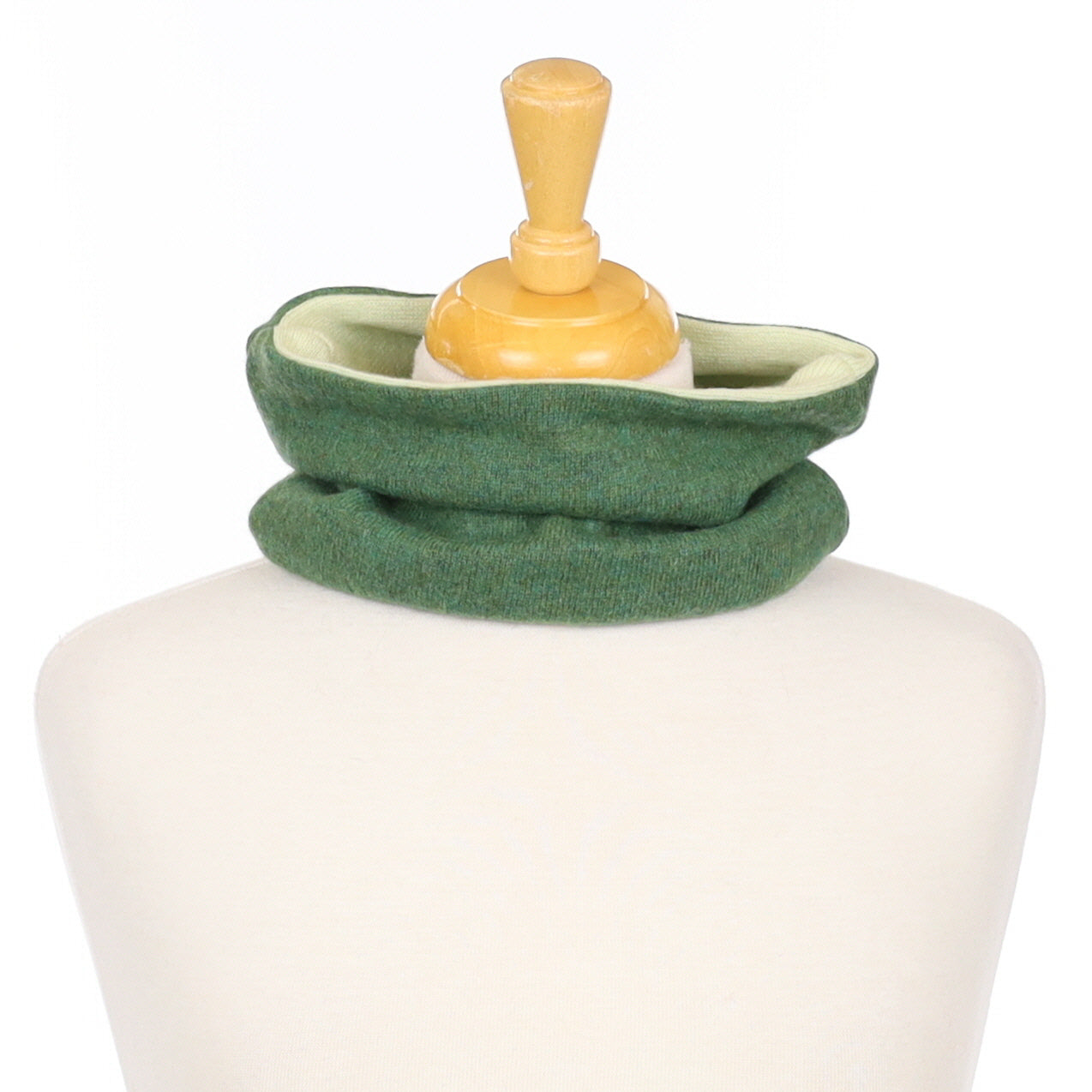 Country Green and Palest Yellow Neck Warmer