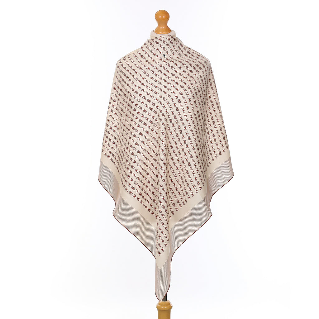 Brand New Bottega Veneta Butterfly Pattern Silk Scarf