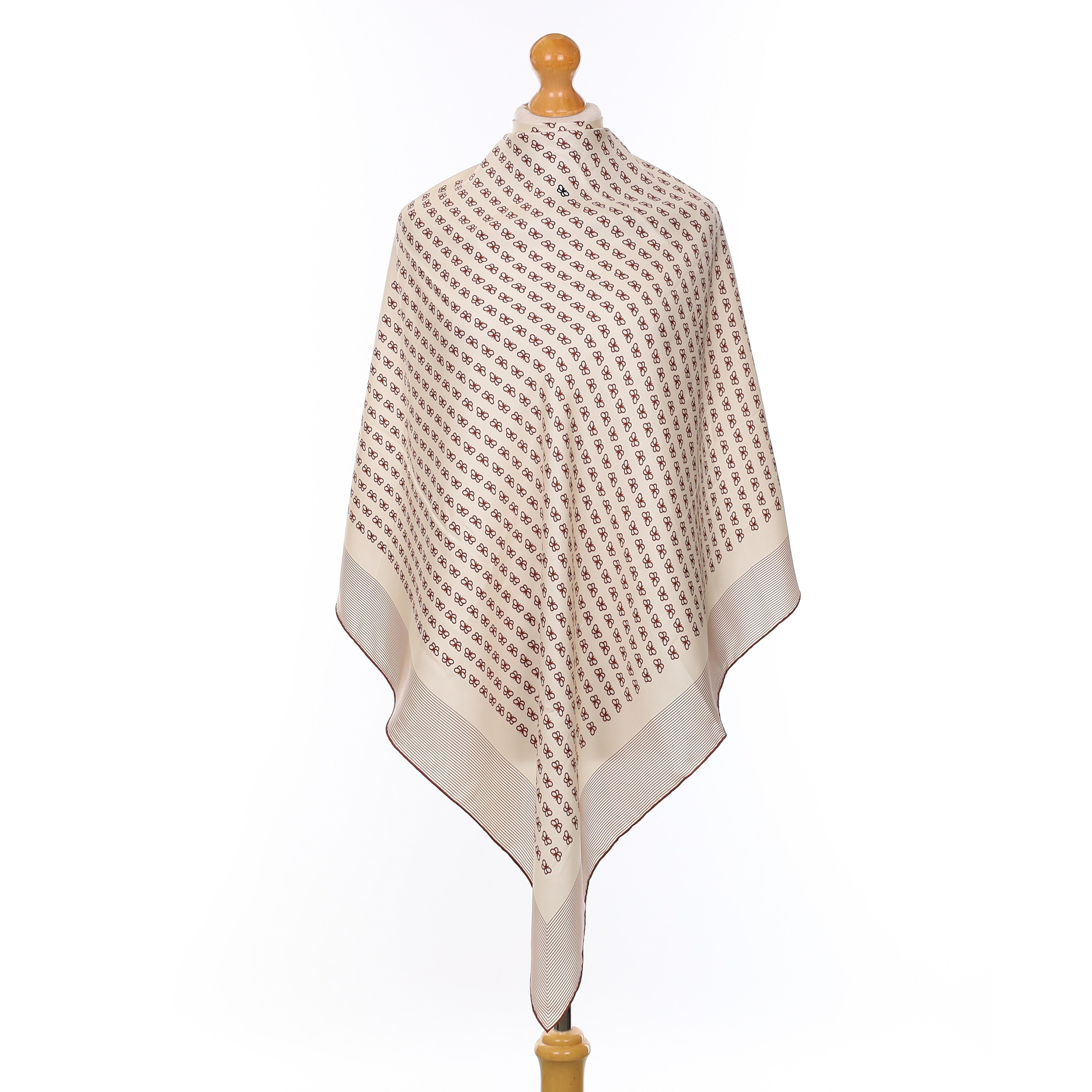 Brand New Bottega Veneta Butterfly Pattern Silk Scarf