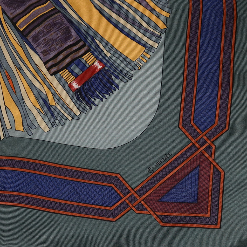 Hermès Cuirs Du Desert Silk Scarf