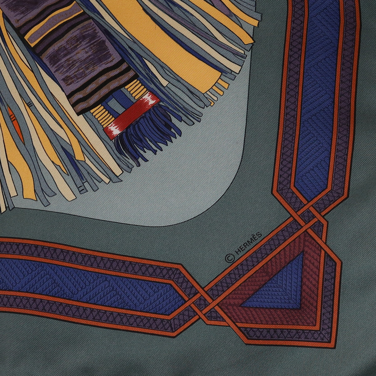 Hermès Cuirs Du Desert Silk Scarf